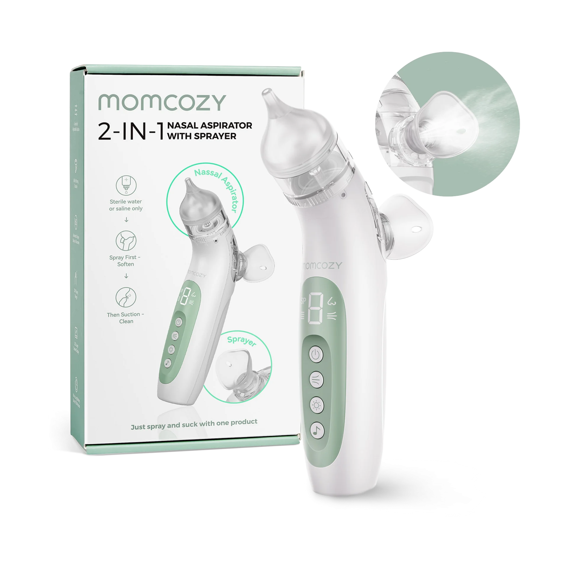 Momcozy 2-in-1 Spray & Suction Electric Nasal Aspirator | Babylist Shop