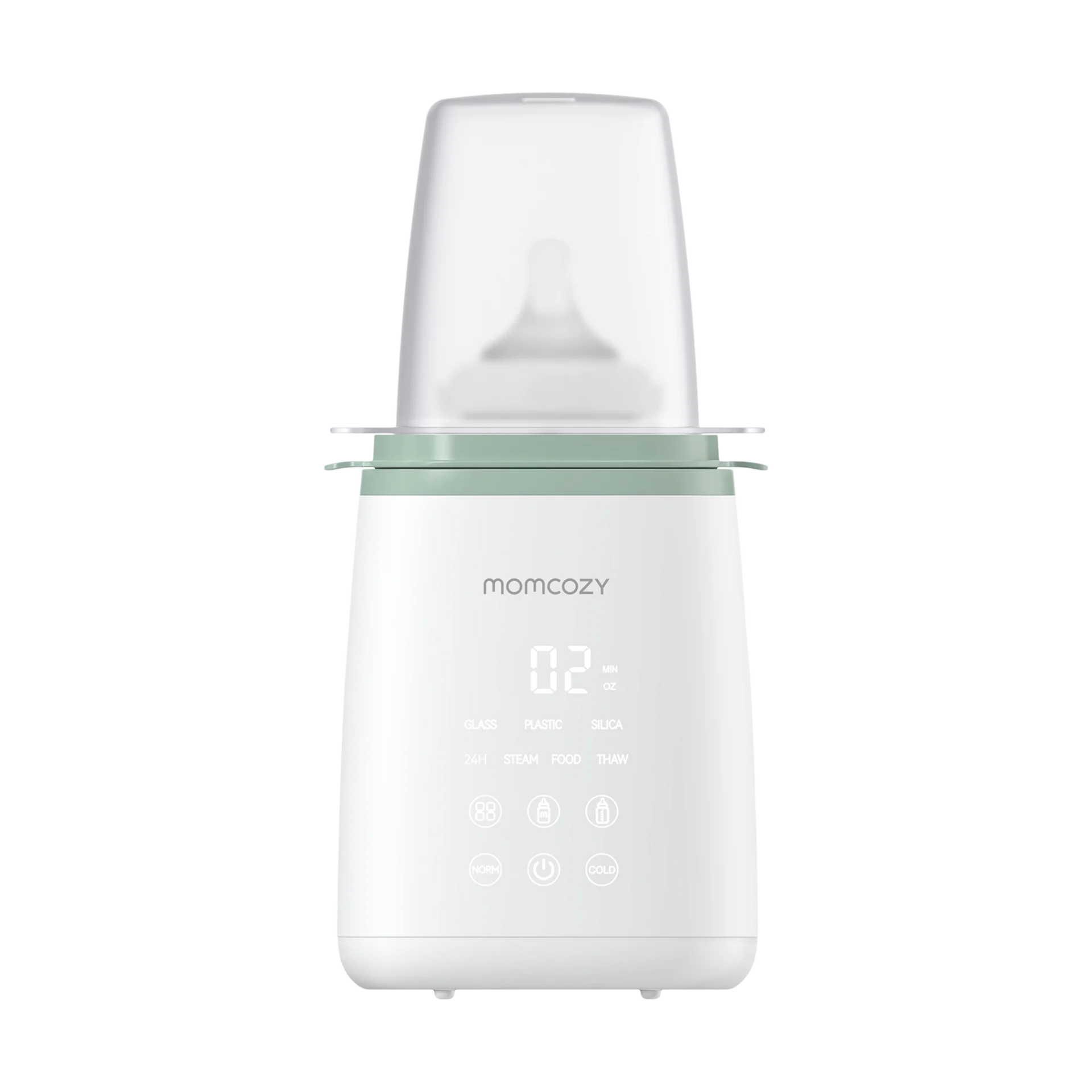 Momcozy Baby Bottle Warmer - White/Sage | Babylist Shop