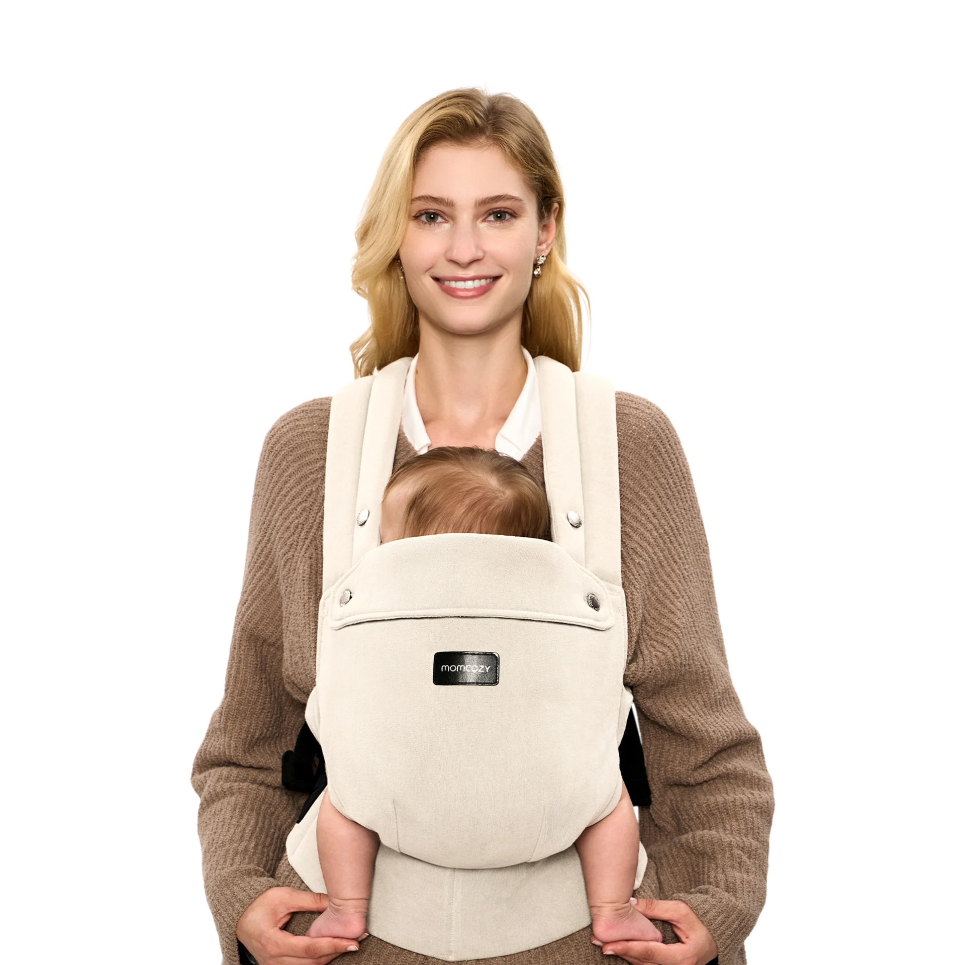 Momcozy Baby Carrier with Natural Cotton Linen - Cream | Babylist Shop