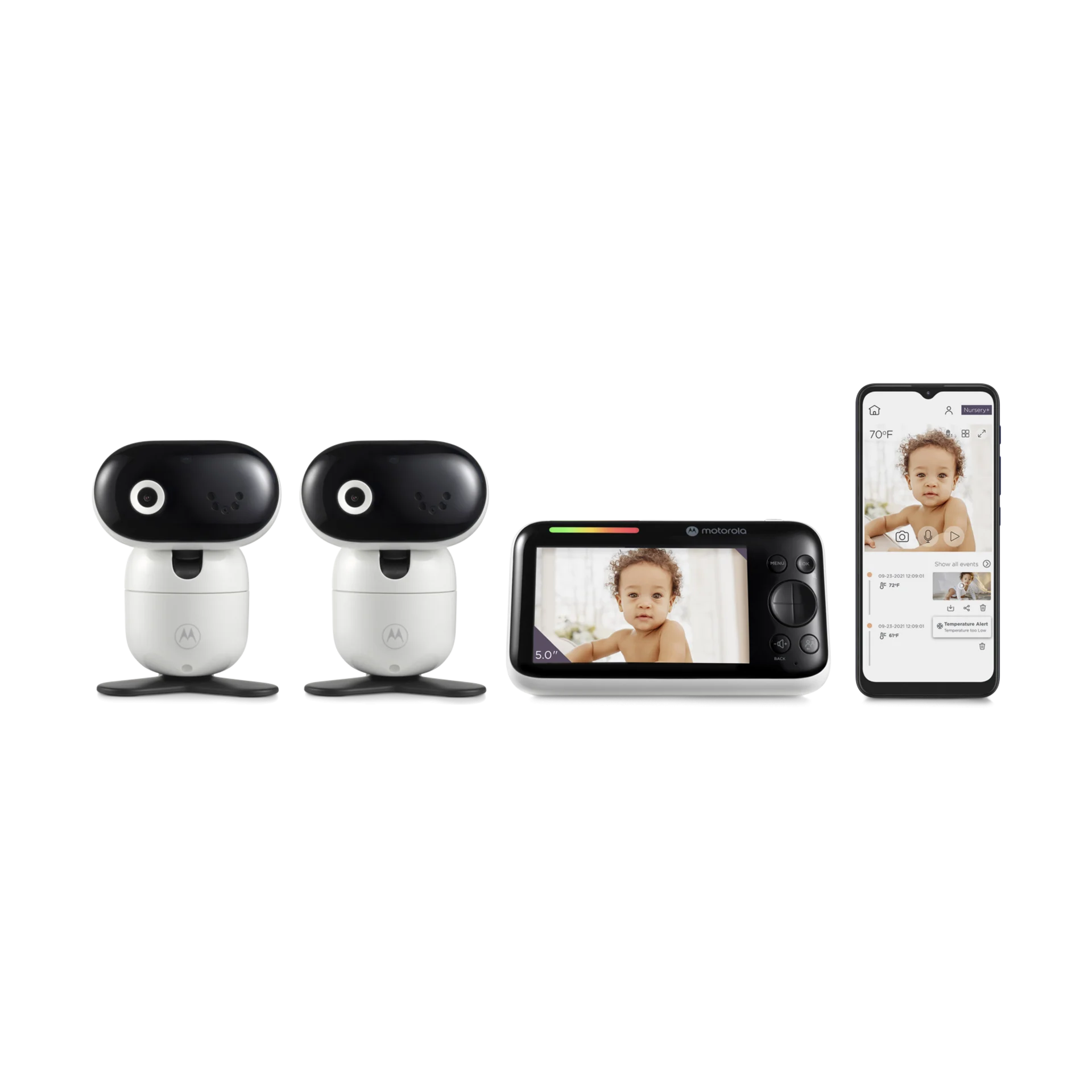 Motorola PIP 1510 Connect 5" 1080p Remote Pan/Tilt Video Baby Monitor - 2 Cameras | Babylist Shop