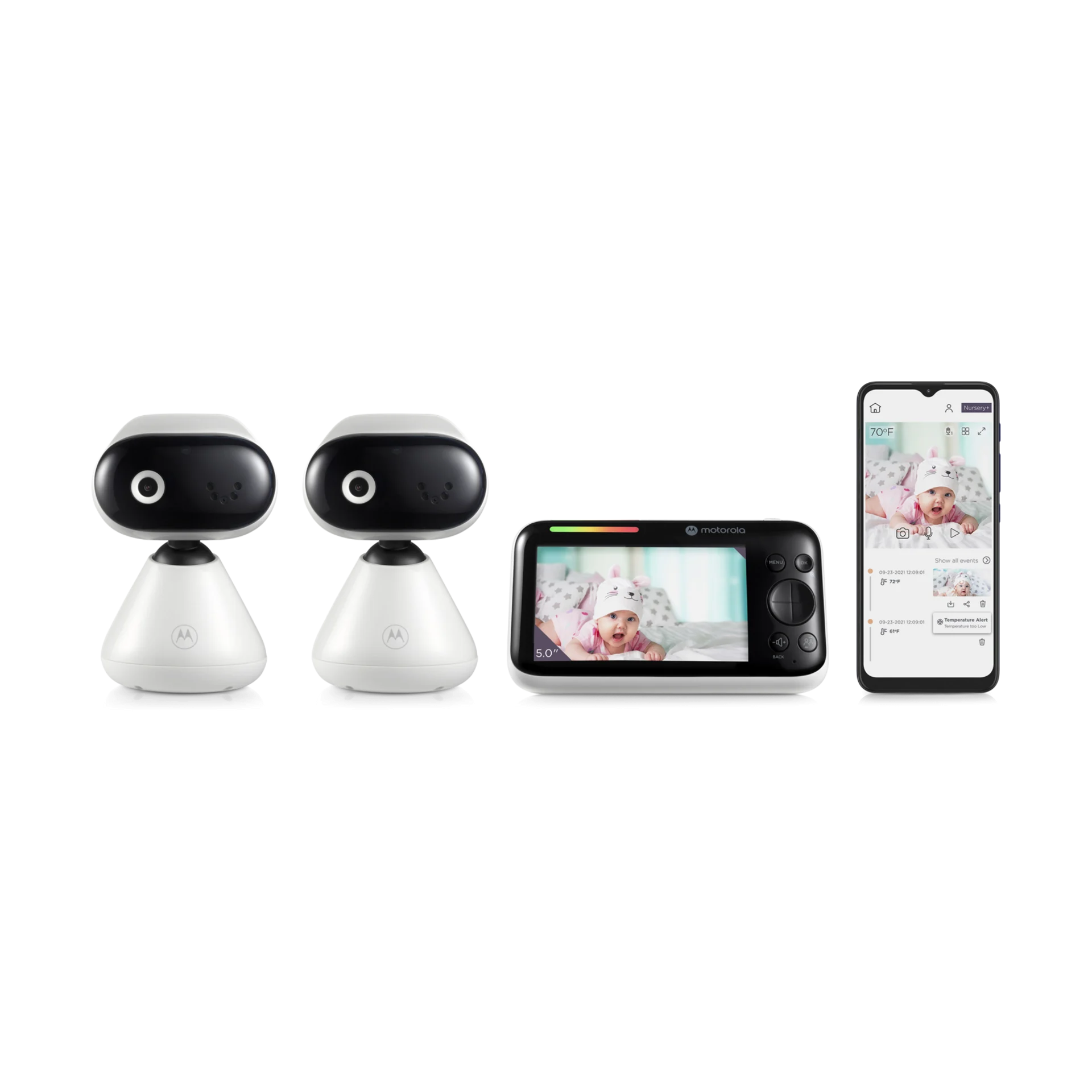 Motorola PIP1500 Connect 5" 1080p Manual Pan/Tilt Video Baby Monitor - 2 Cameras | Babylist Shop