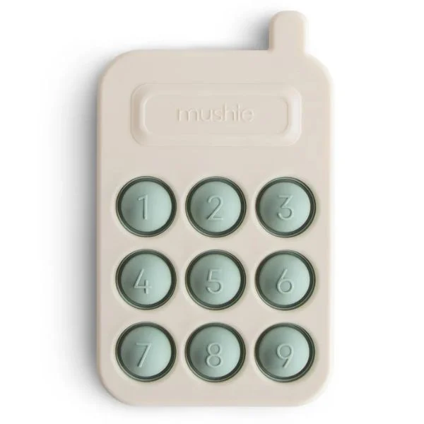 Mushie Phone Press Toy – Cambridge Blue