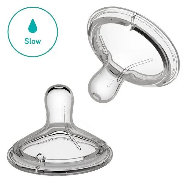 Nanobebe Silicone Teats Slow Flow 2pk