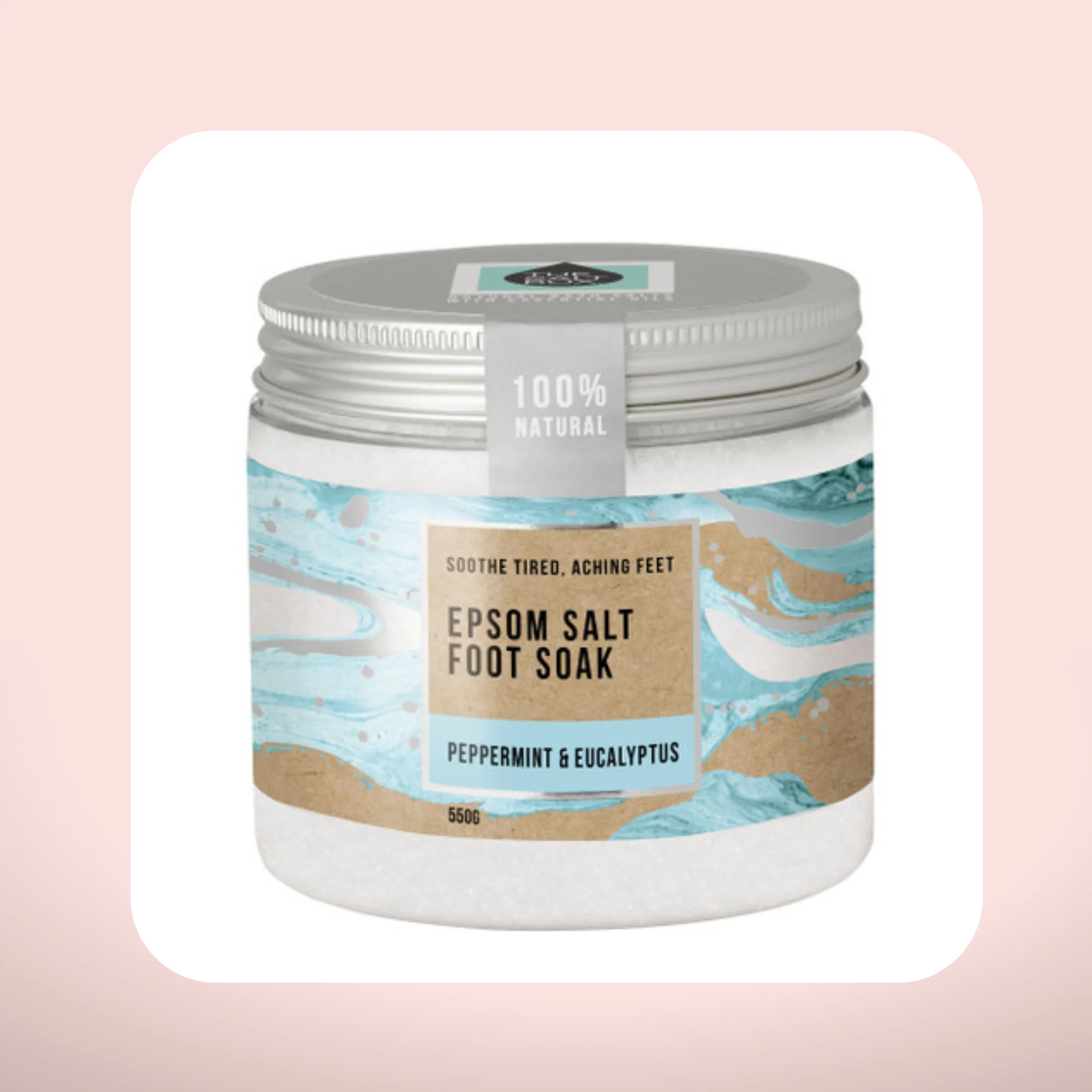 Natural Epsom Salts Foot Soak 550g Jar