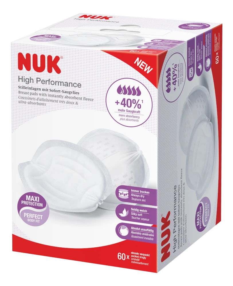 Nuk High Performance Breast Pads 60-pack White