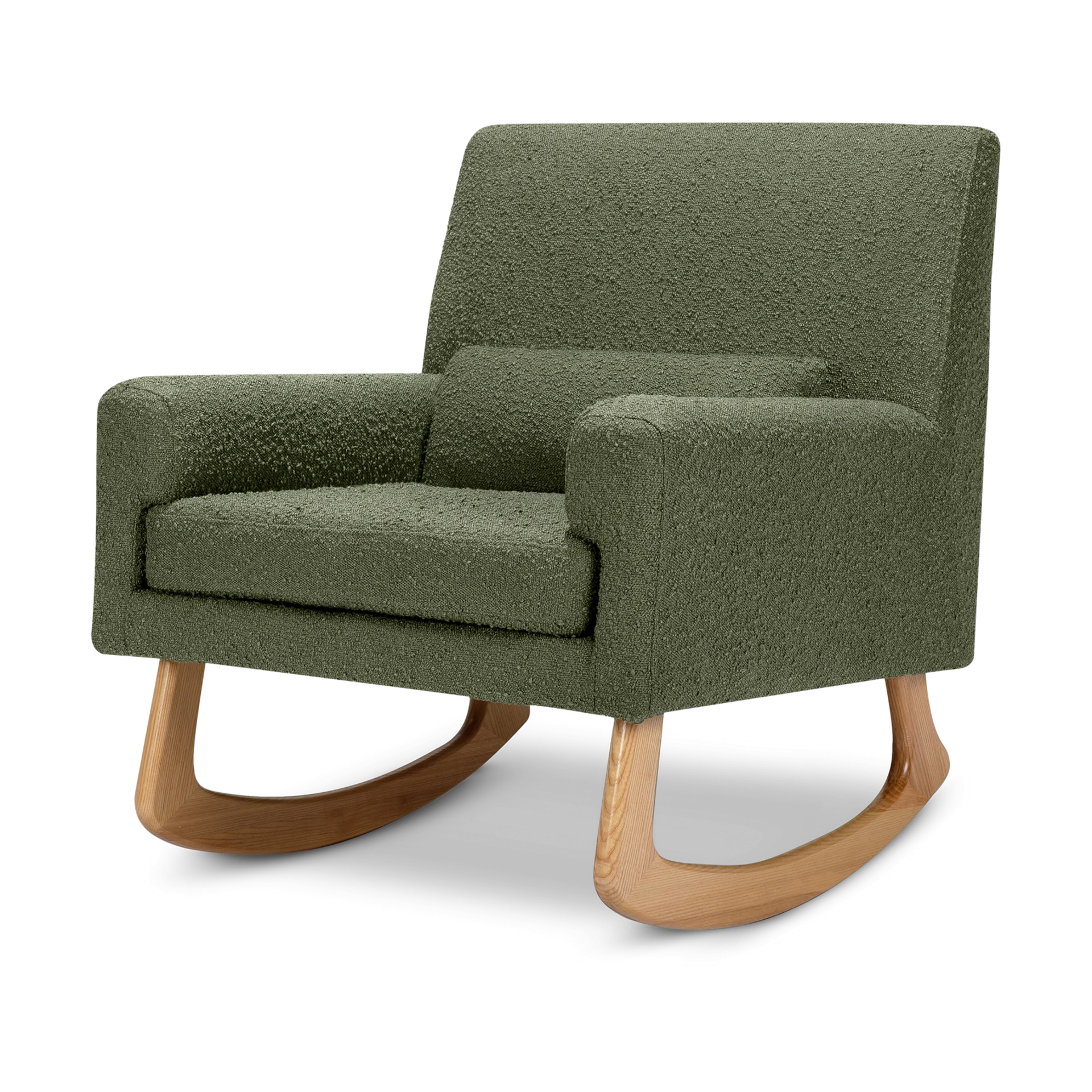 Nursery Works Sleepytime Rocker - Olive Boucle With Light Legs | Babylist Shop