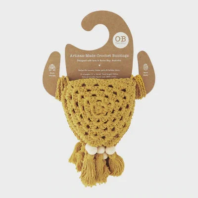 OB Designs Crochet Bunting Flag - Turmeric