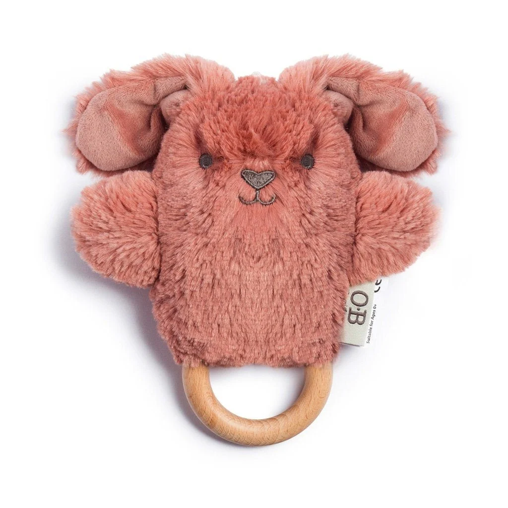 OB Designs Wooden Teething Rattle - Bella Bunny