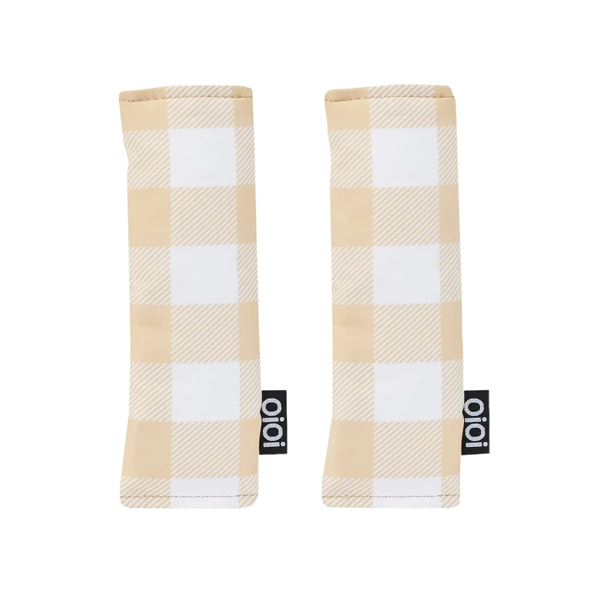 OiOi Reversible Pram Harness Cover Set - Gingham and Cozy Fleece