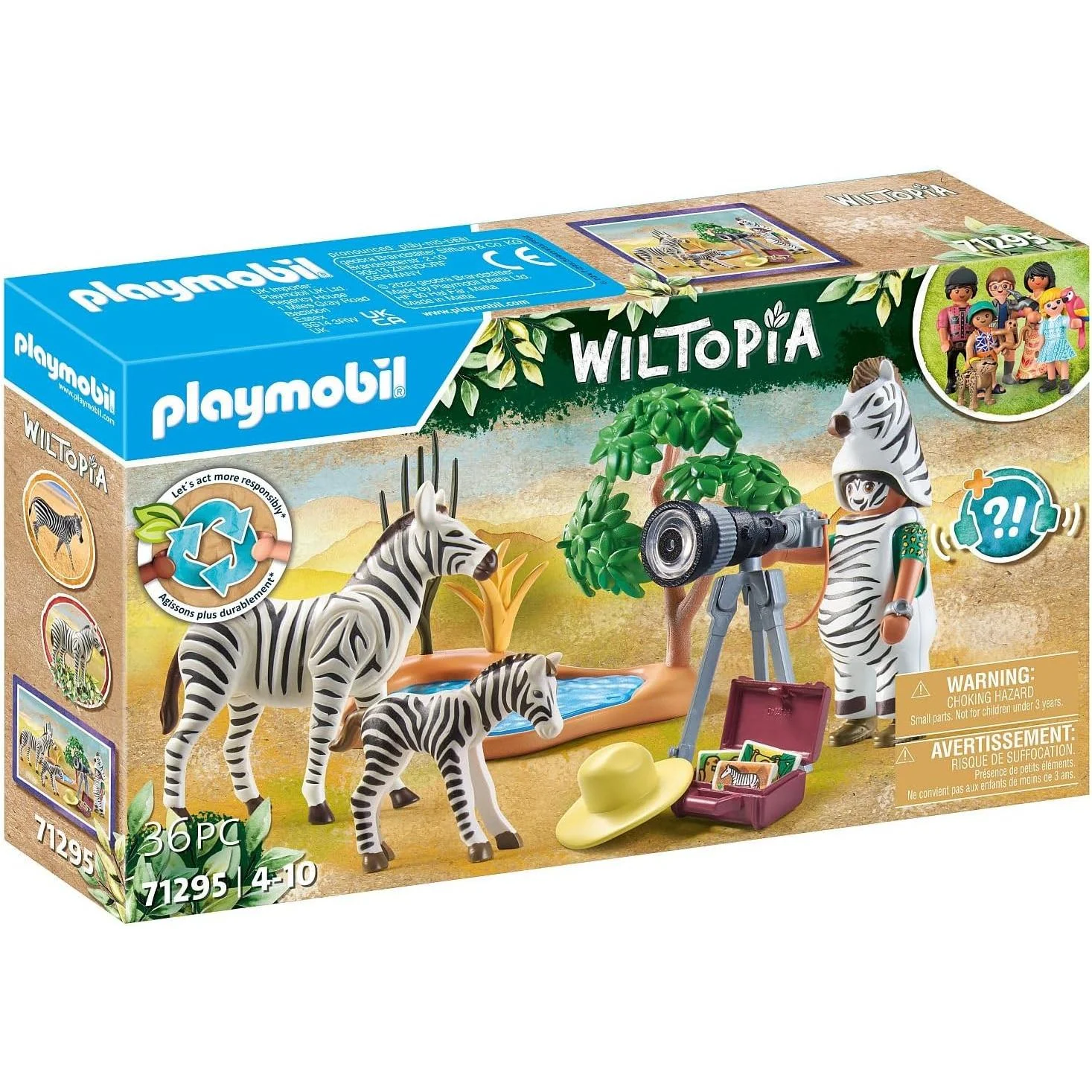 Photographer with Zebras