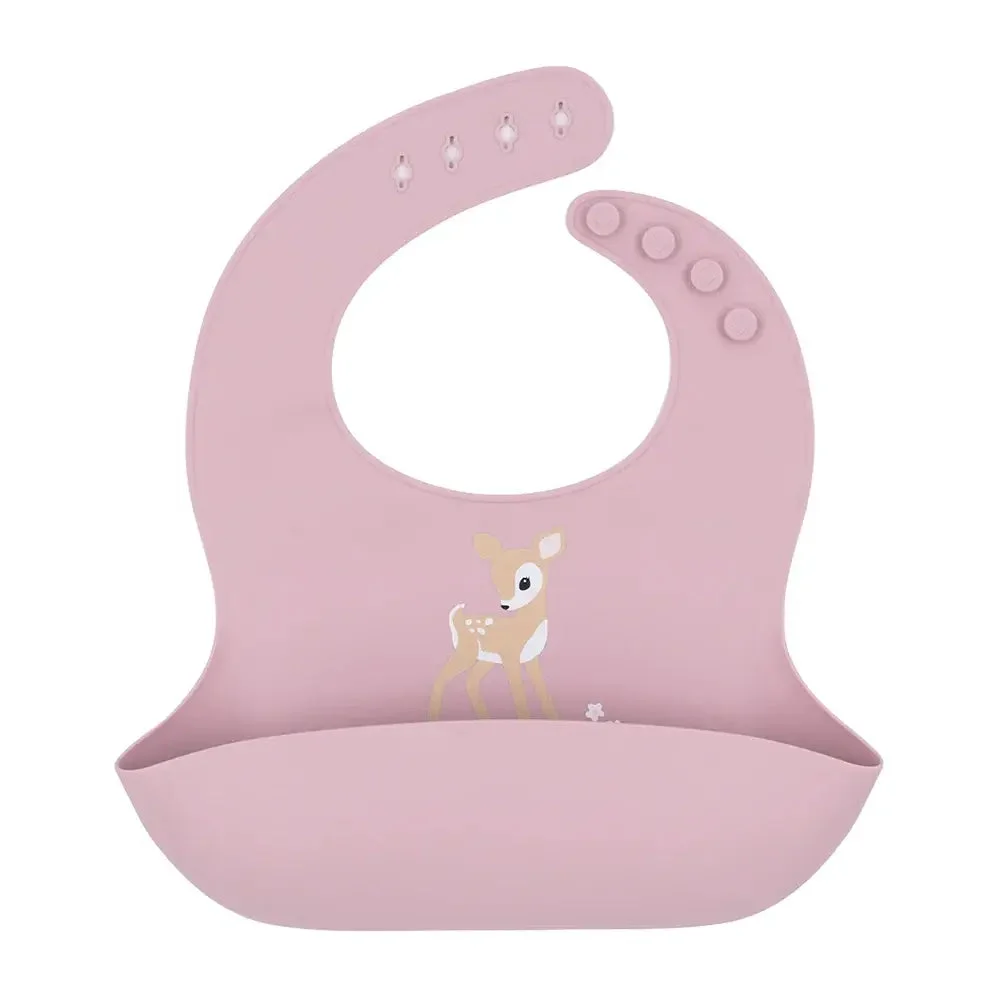 Playground Silicone Bib - Fawn/ Lilac