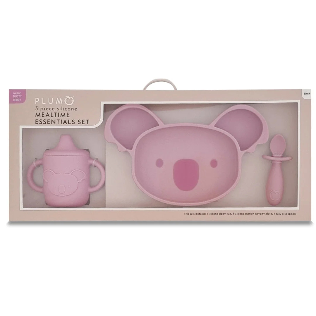 PLUM 3pc Mealtime Essential Kit Dusty Berry