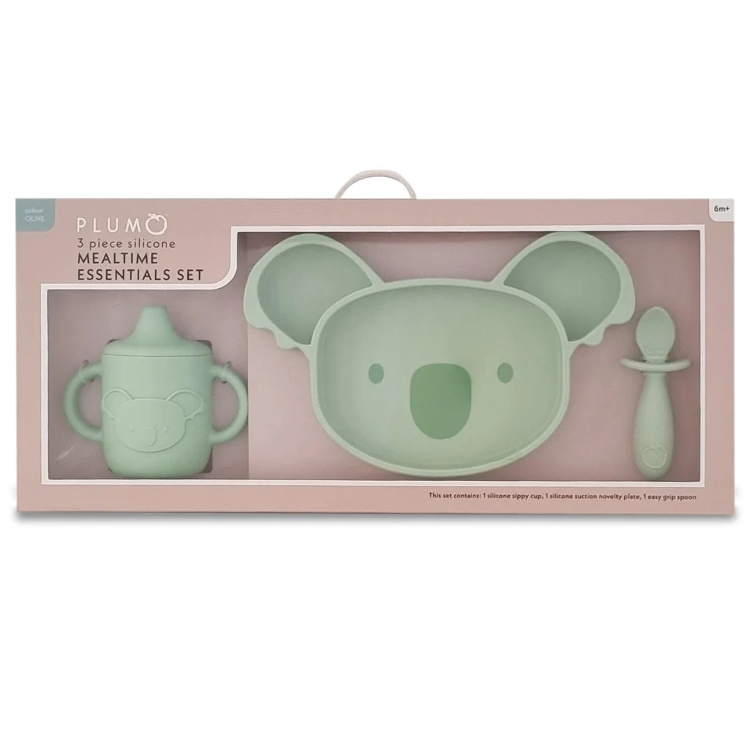 PLUM 3pc Mealtime Essential Kit Olive