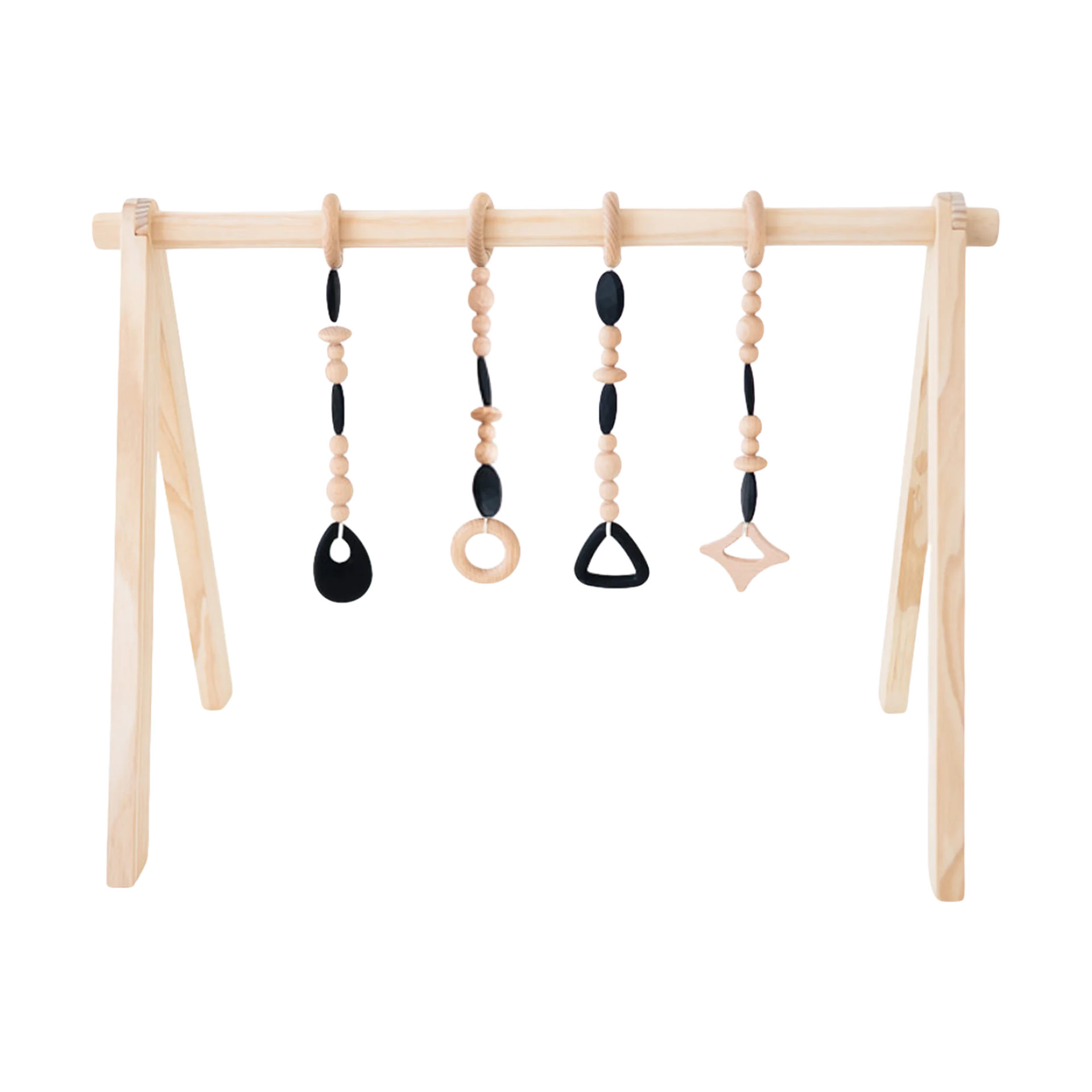 Poppyseed Play Wooden Baby Gym - Black | Babylist Shop