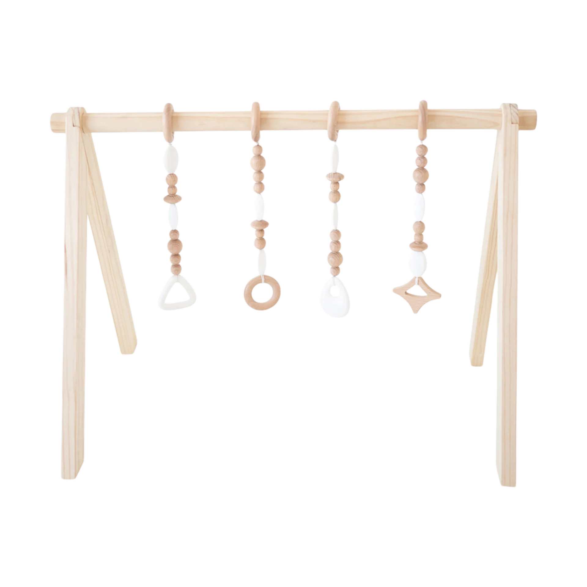 Poppyseed Play Wooden Baby Gym - White | Babylist Shop