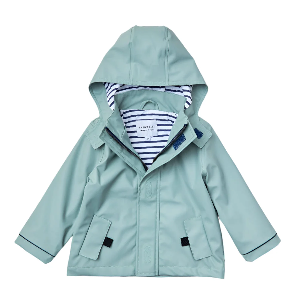 Rainkoat Stripy Sailor Jacket - Sage