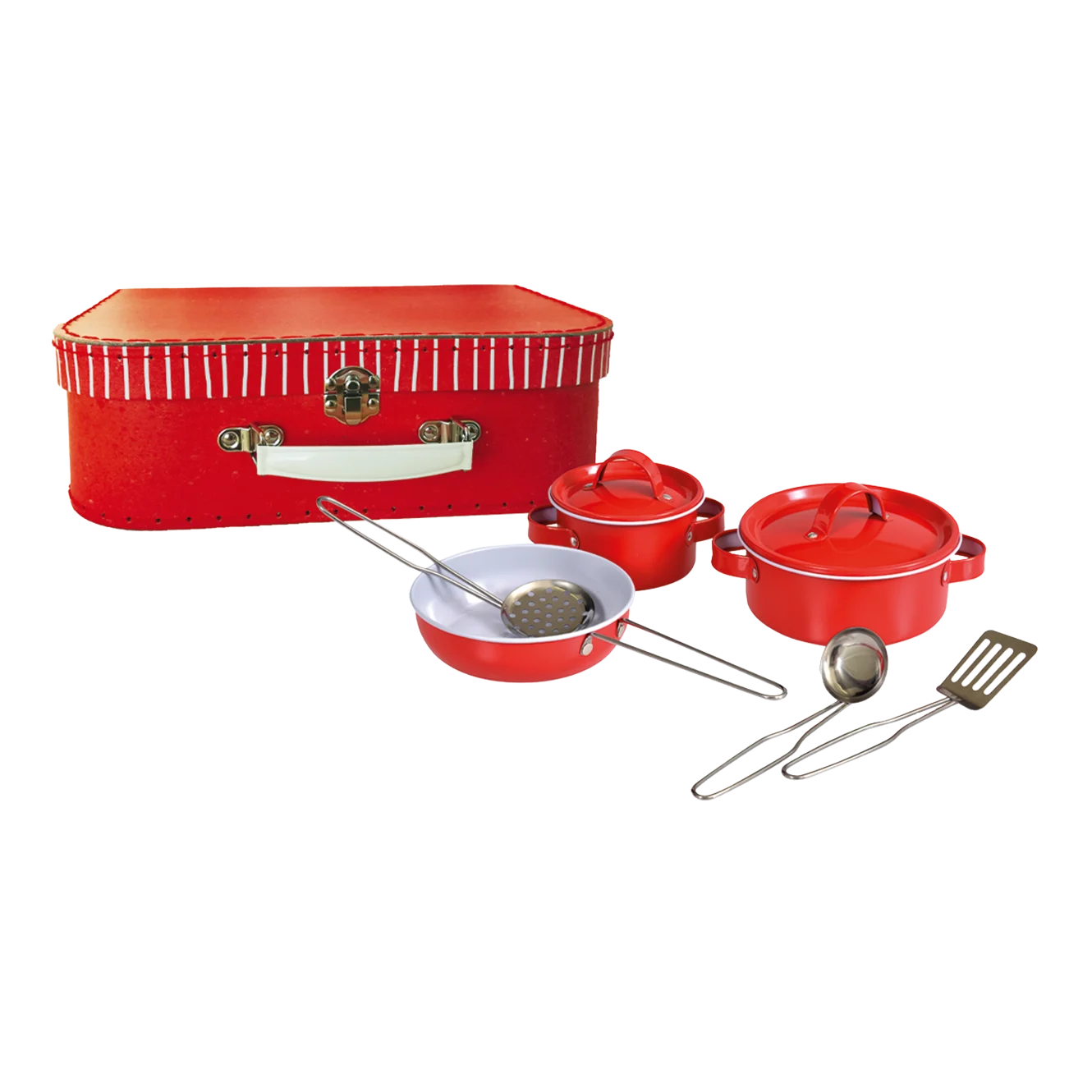 Red Cooking Pan Set