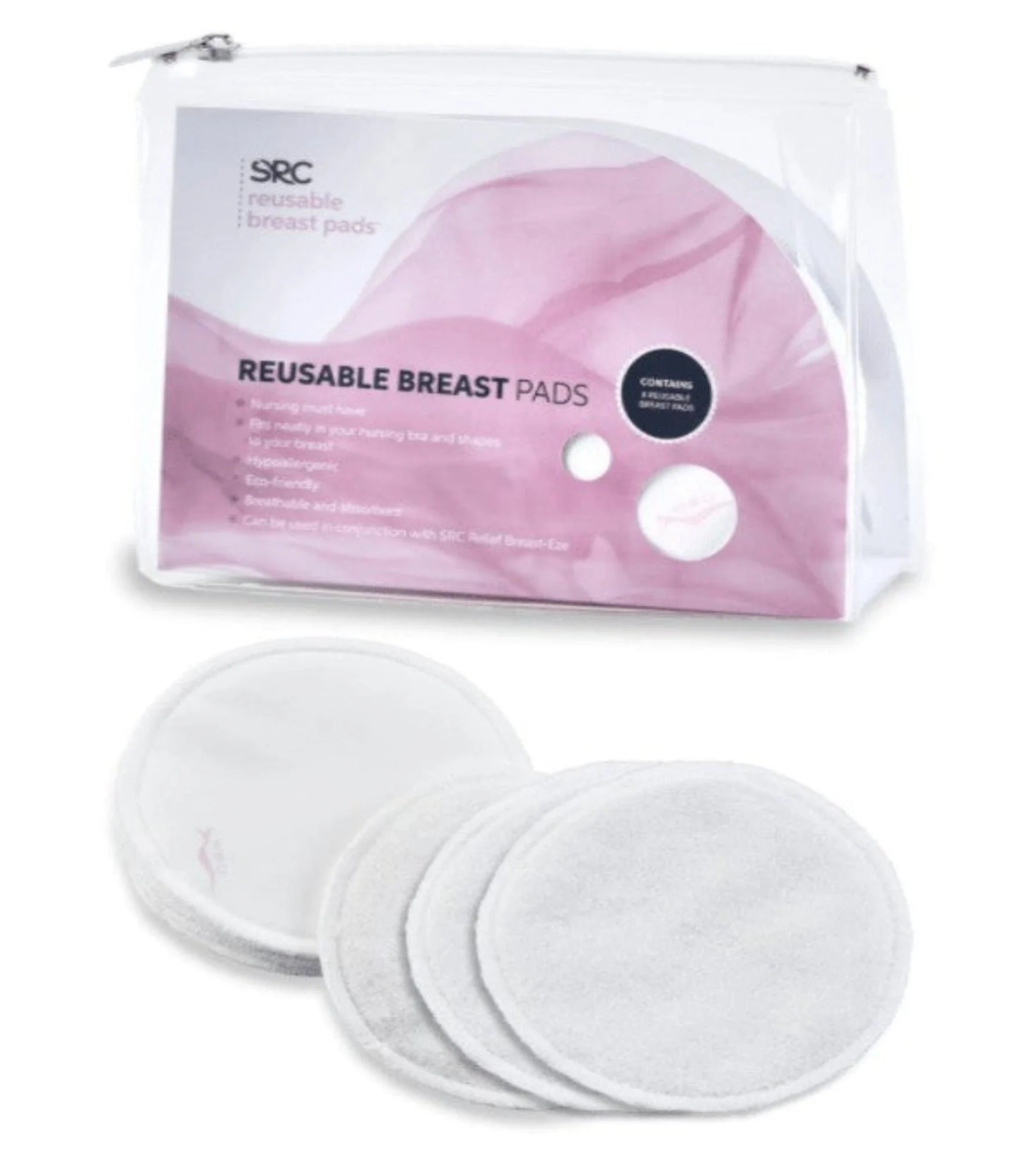 Reusable Bamboo Breast Pads 8 pack - SRC Health