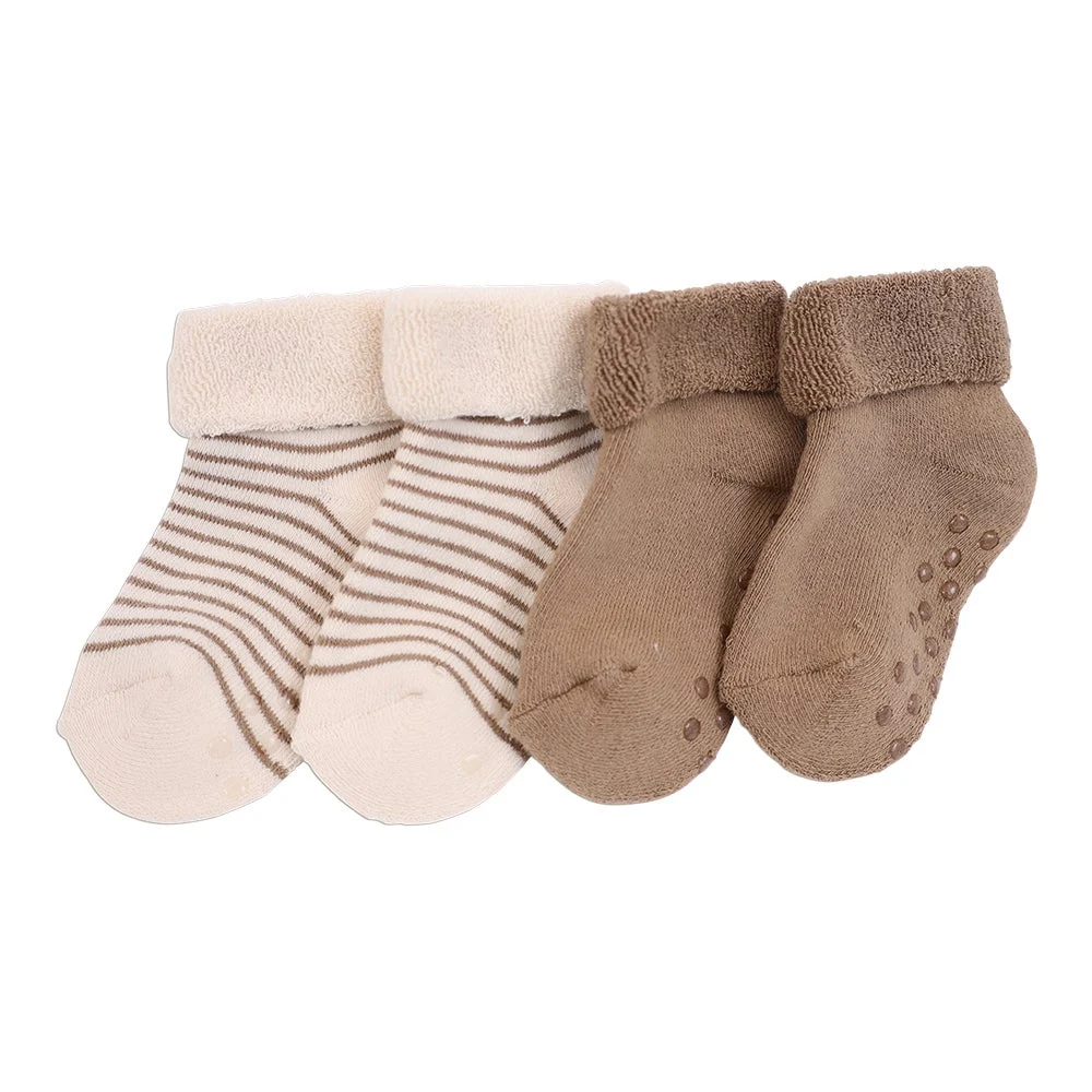 Ricochet Baby 2pk Terry Socks Neutral