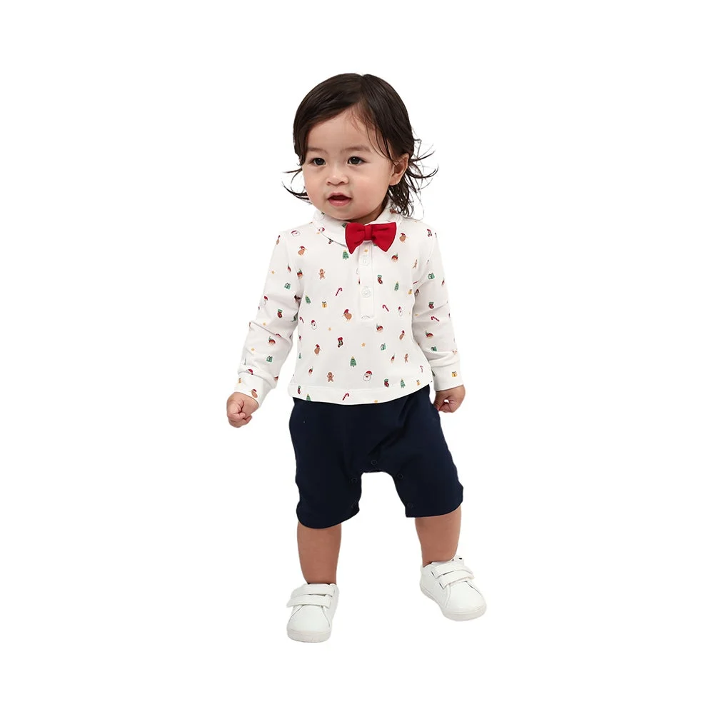 Ricochet Baby Christmas Romper Multi