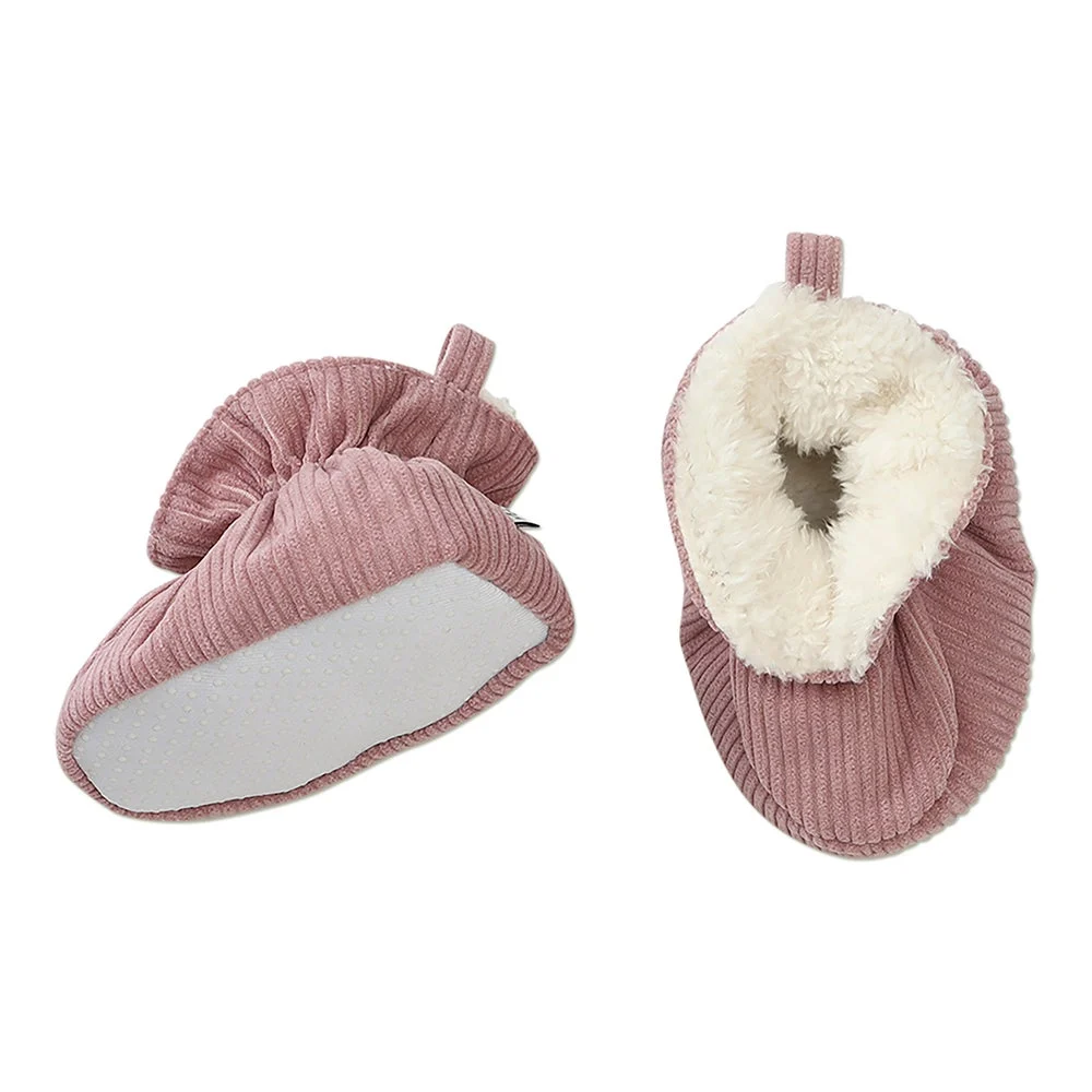 Ricochet Baby Cord Booties Misty Rose