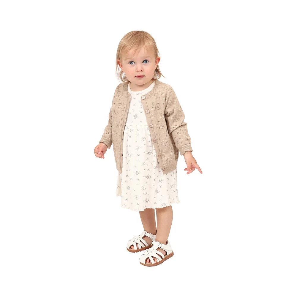 Ricochet Baby Daisy Cardigan Mocha Marle