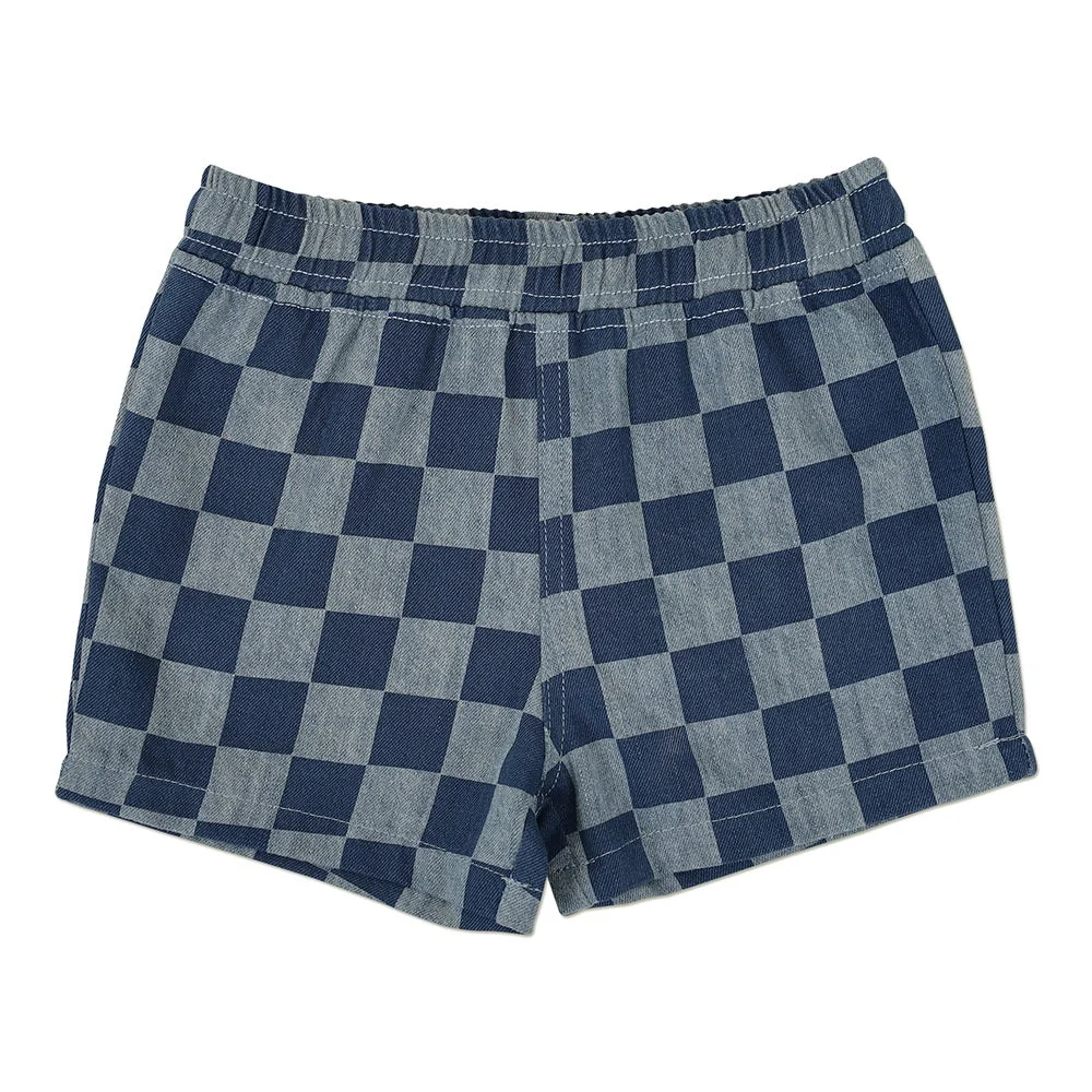 Ricochet Baby Denim Shorts Check