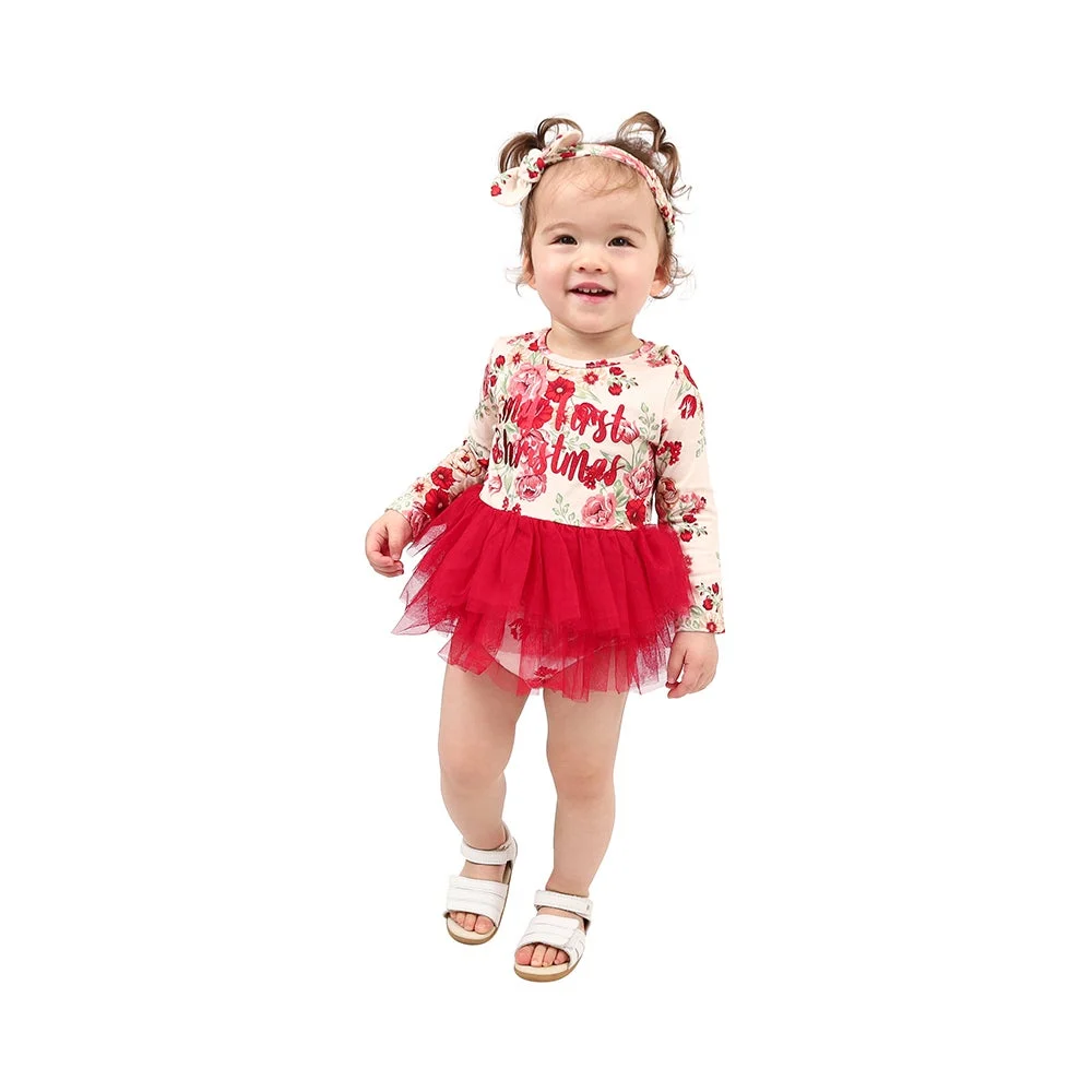 Ricochet Baby Floral Bodysuit Dress Floral