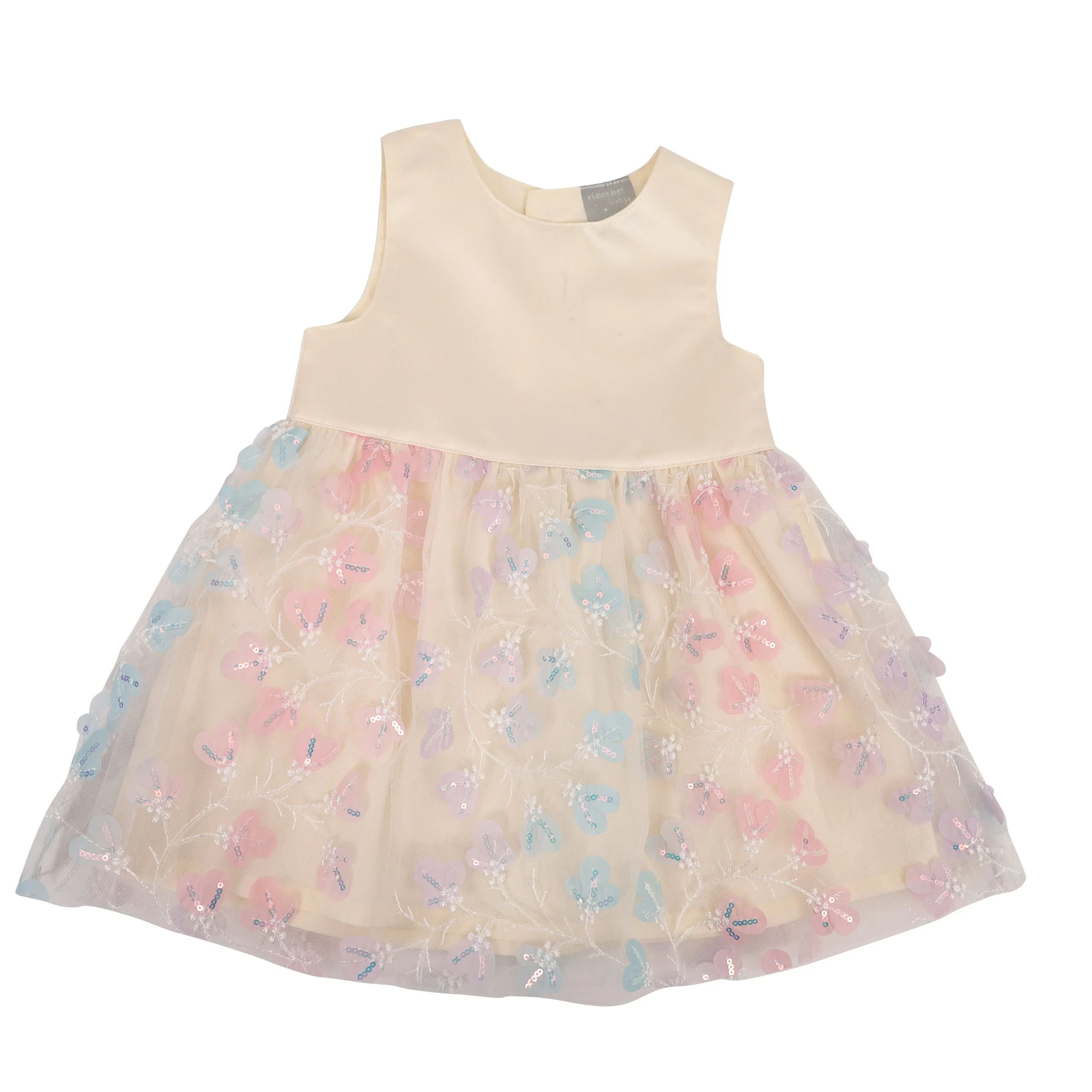 Ricochet Baby Party Dress Cream