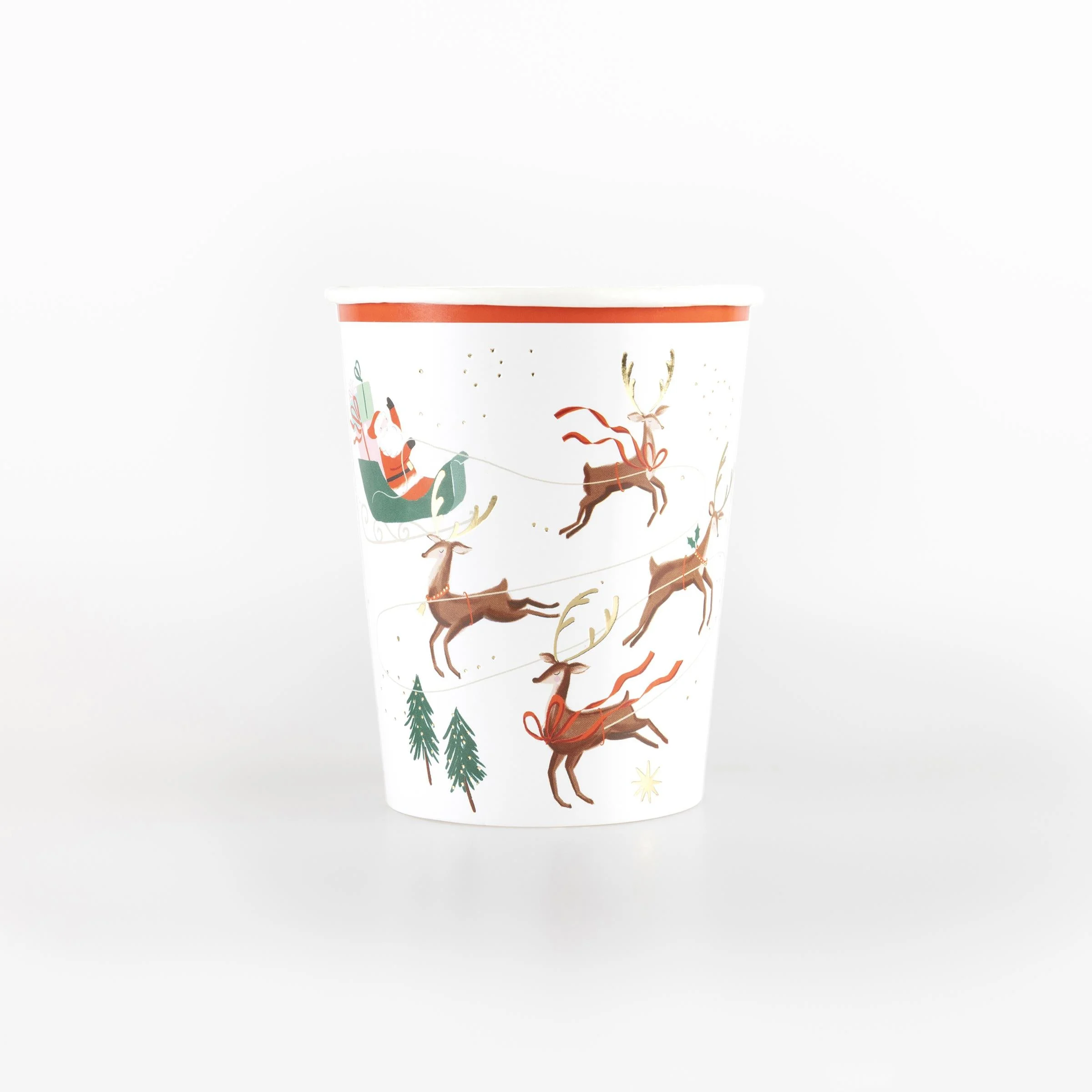 Santa, Sleigh & Reindeer Cups