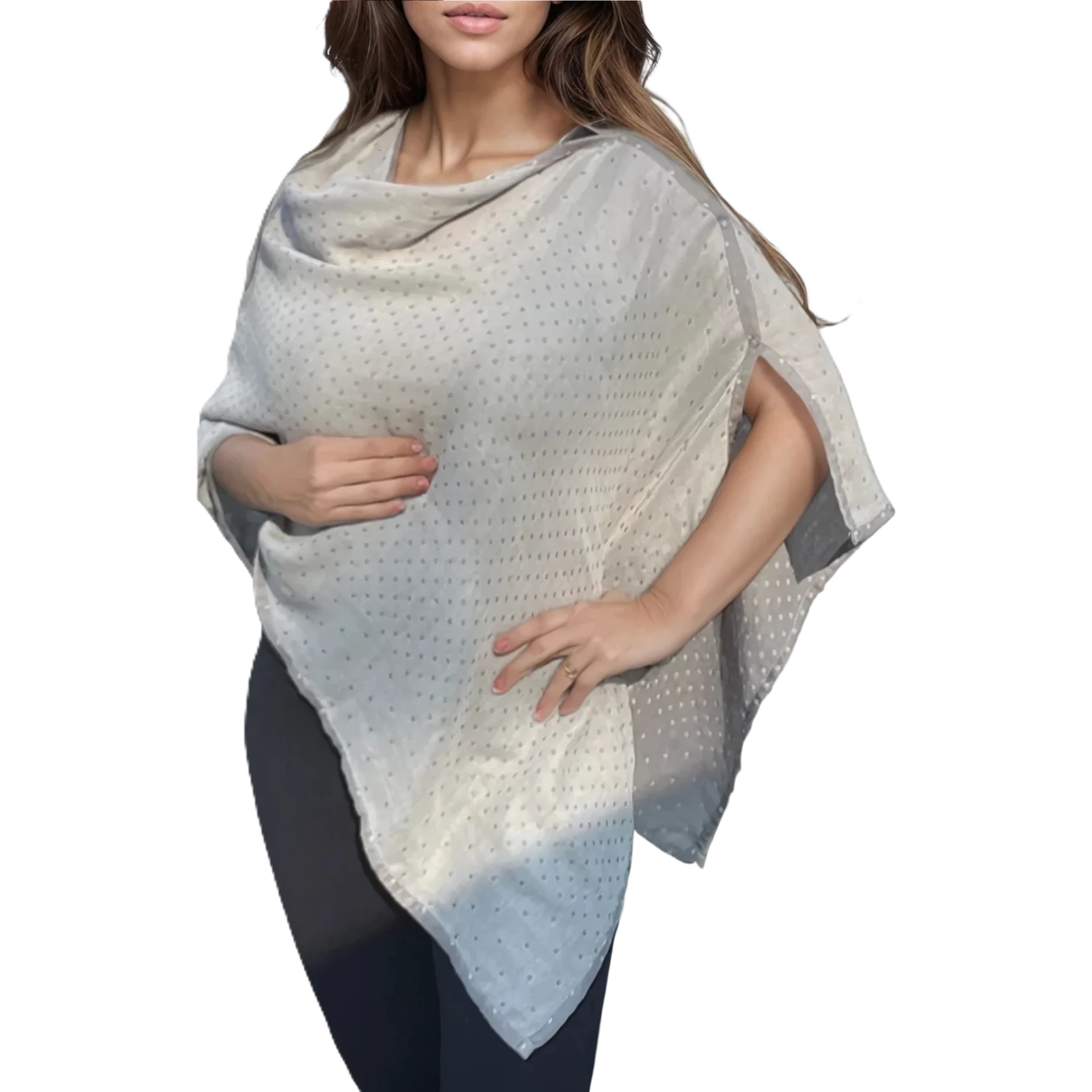 Simple Wishes The Haven 100% Cotton 7-in-1 Nursing Cover - Gray Dots | Babylist Shop