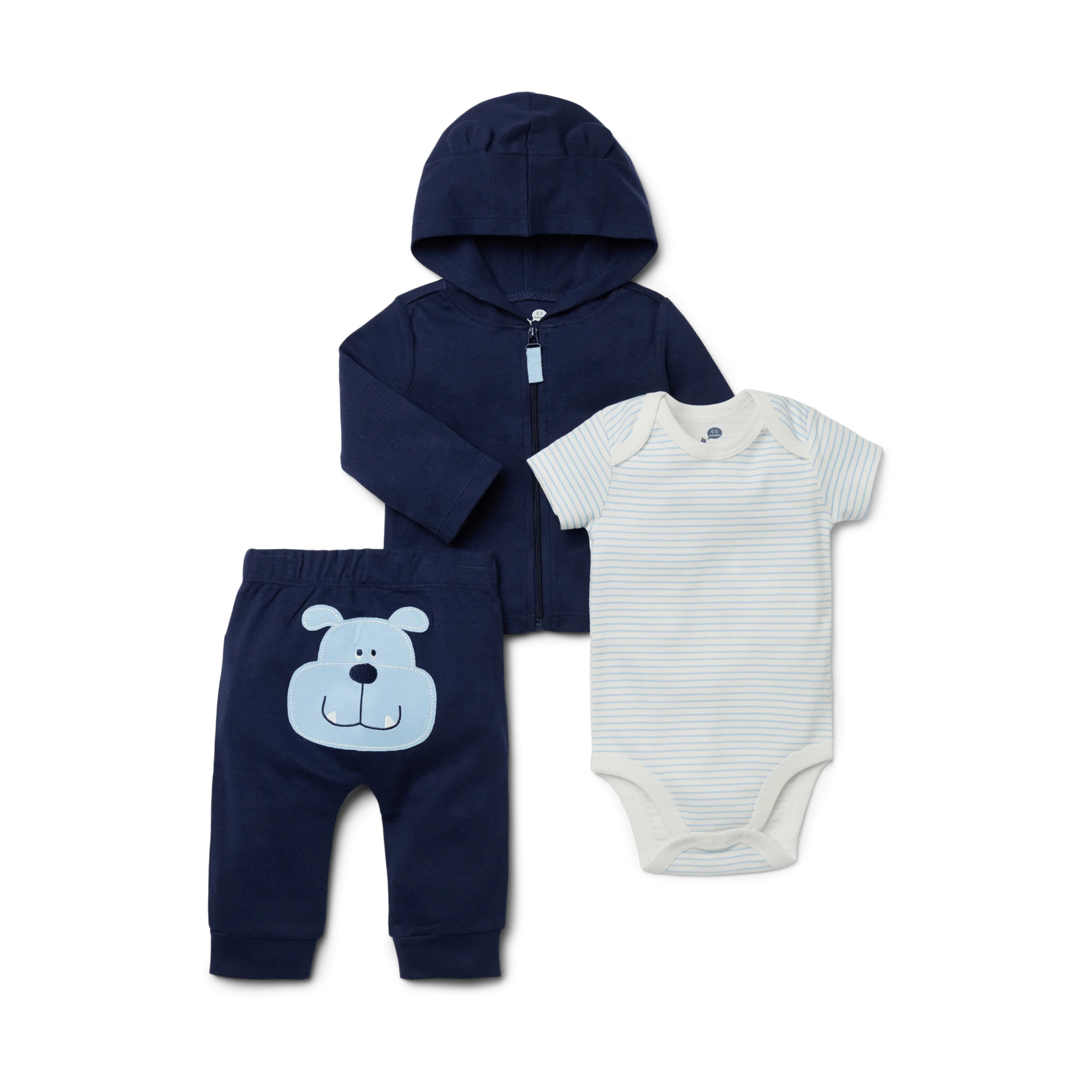 Small Story 3 Piece Hoodie Set - Dog Gone Cute, 0-3 M | Babylist Shop
