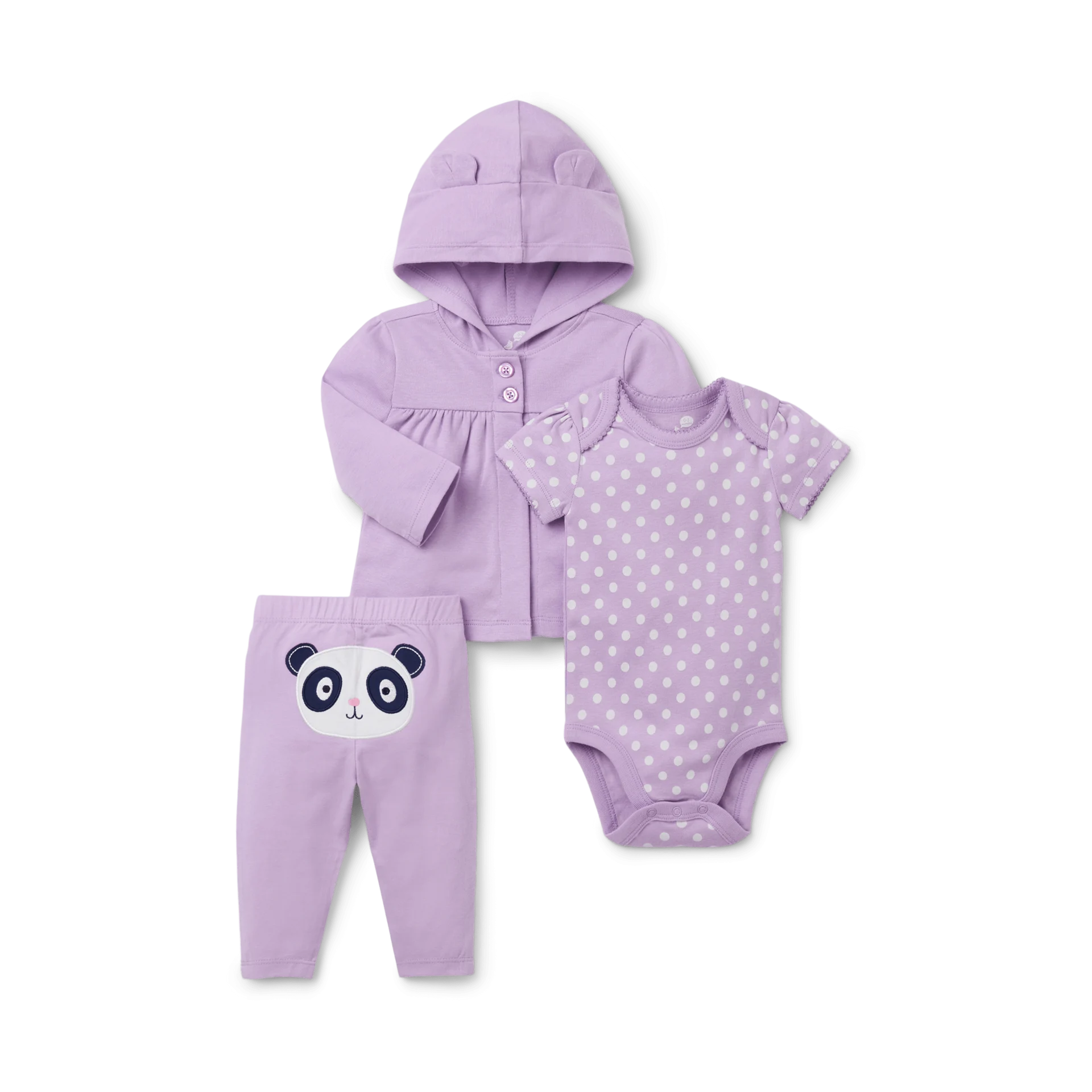Small Story 3 Piece Hoodie Set - Dottie Panda, 0-3 M | Babylist Shop