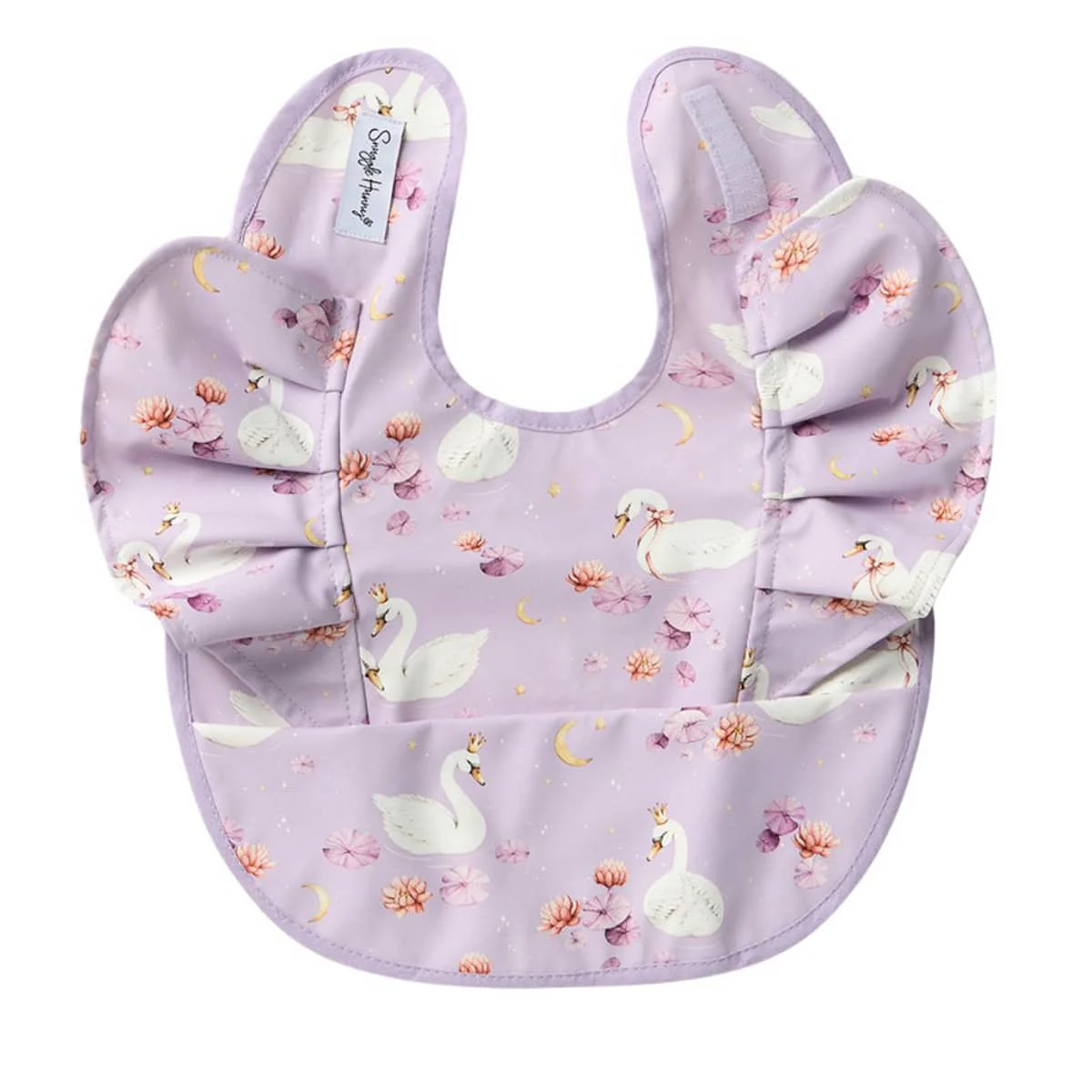 Snuggle Hunny Waterproof Snuggle Bib - Swan Lake Frill