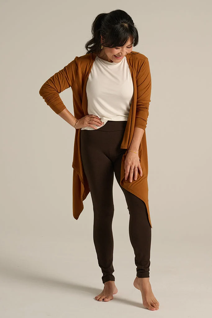Soft Bamboo Leggings - Chocolate