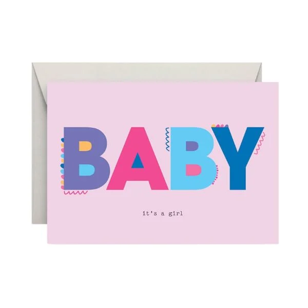 Sprout and Sparrow Large Greeting Card - It's a Girl