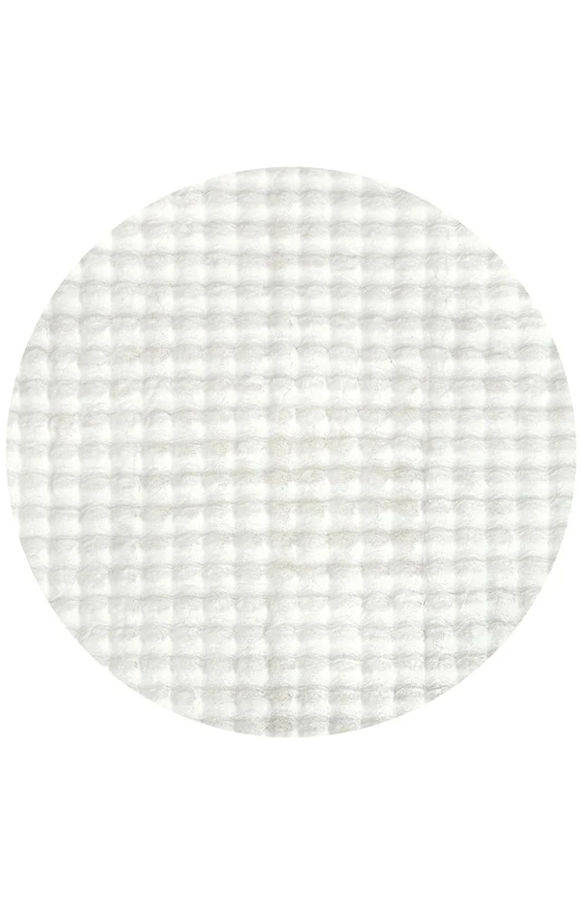 Sybaki Didi White Round - Machine Washable Rug
