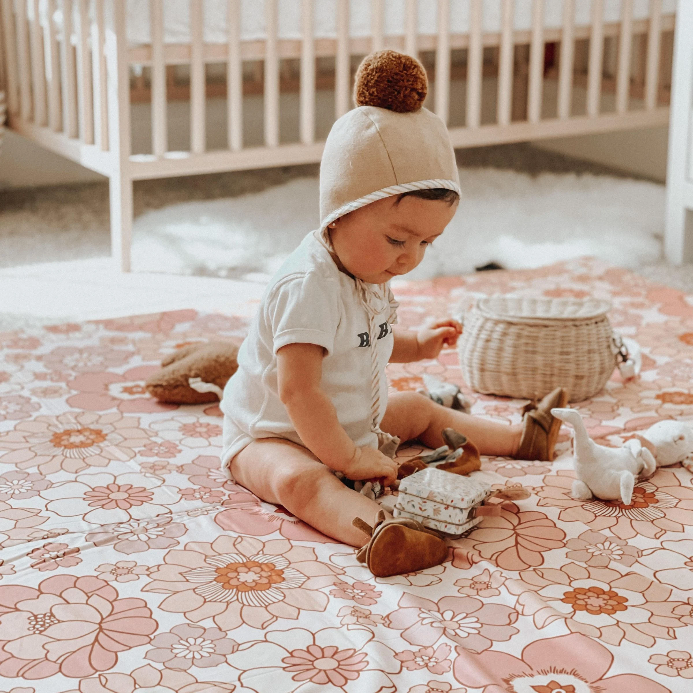 Toki Kids Epic Organic Cotton Play Mat - Blooms | Babylist Shop