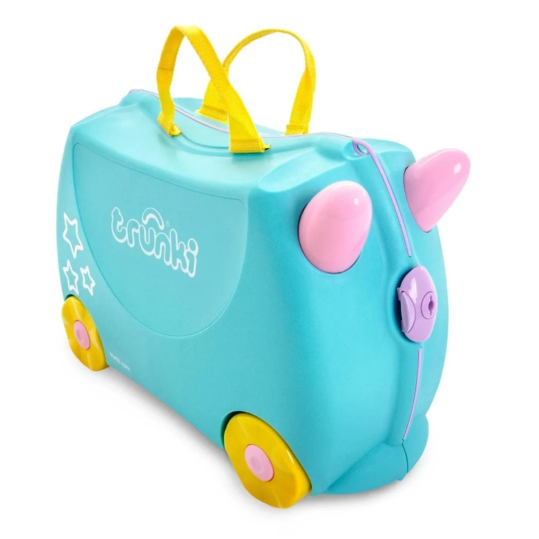 Trunki Ride On Suitcase Una Unicorn Teal/yellow/pink