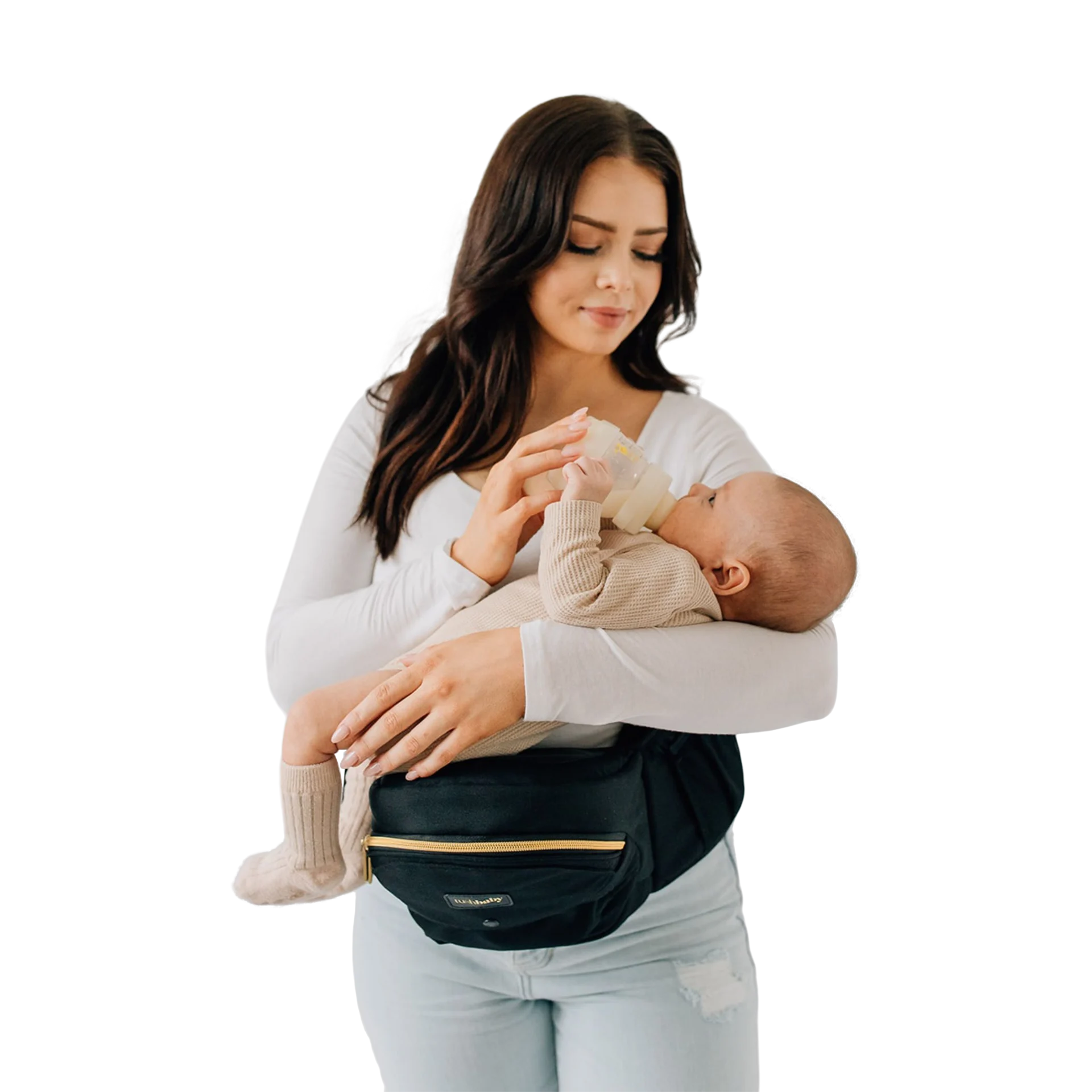 Tushbaby Hip Seat Carrier - Black/Gold | Babylist Shop
