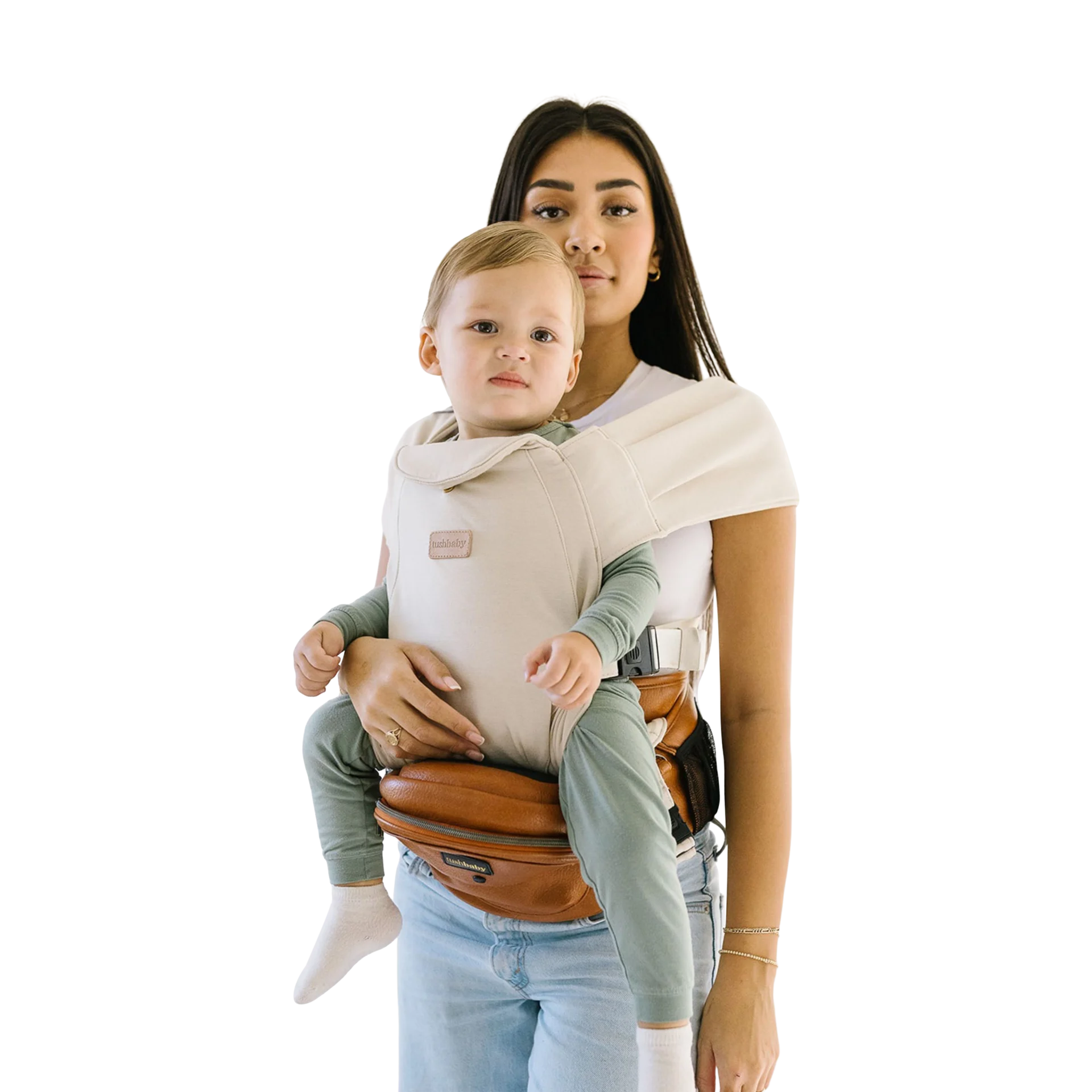 Tushbaby Hip Seat Hands-Free Attachment - Cream | Babylist Shop