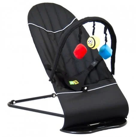 Veebee Baby Minder Bouncer with Toy Bar Black(N8815) (Brisbane Store Ex-Display)