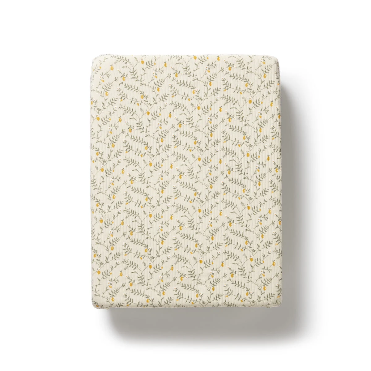 W&F Lemon Leaf Organic Bassinet Sheet
