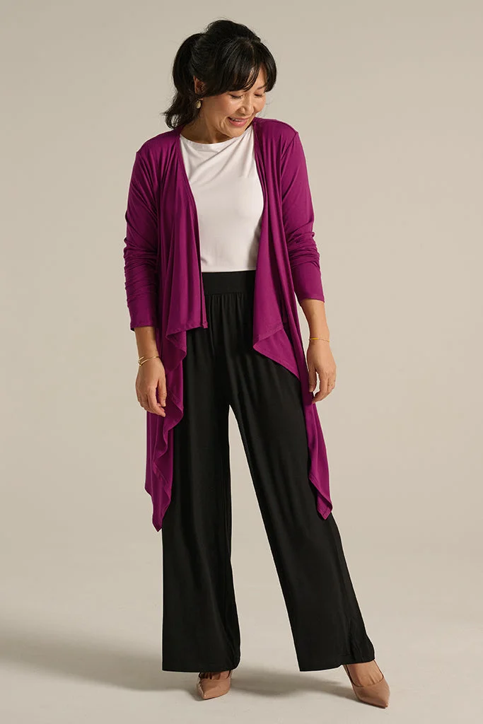 Waterfall Cardigan - Berry