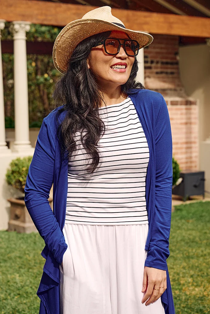 Waterfall Cardigan - Cobalt