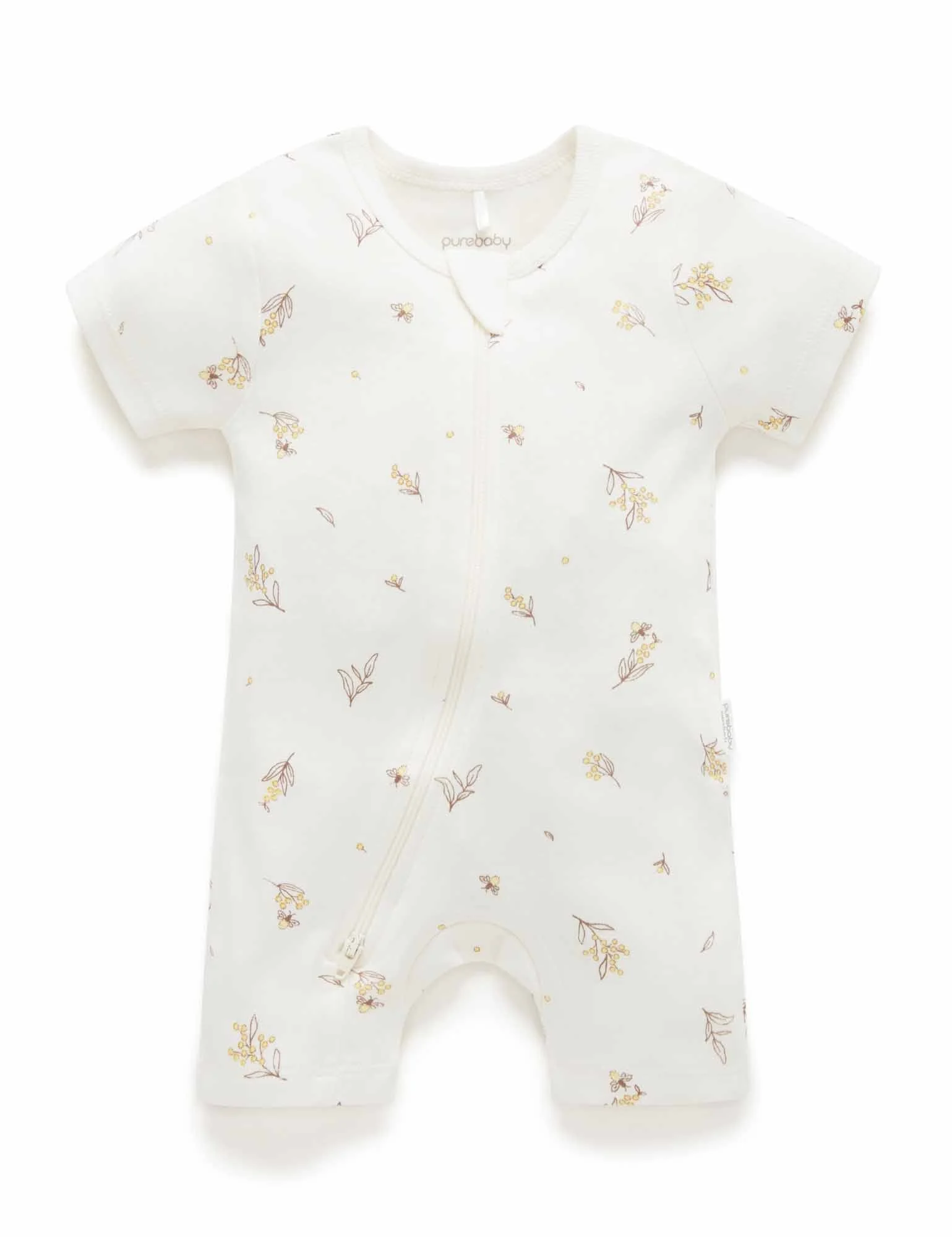 Wattle Bee Short Zip Growsuit