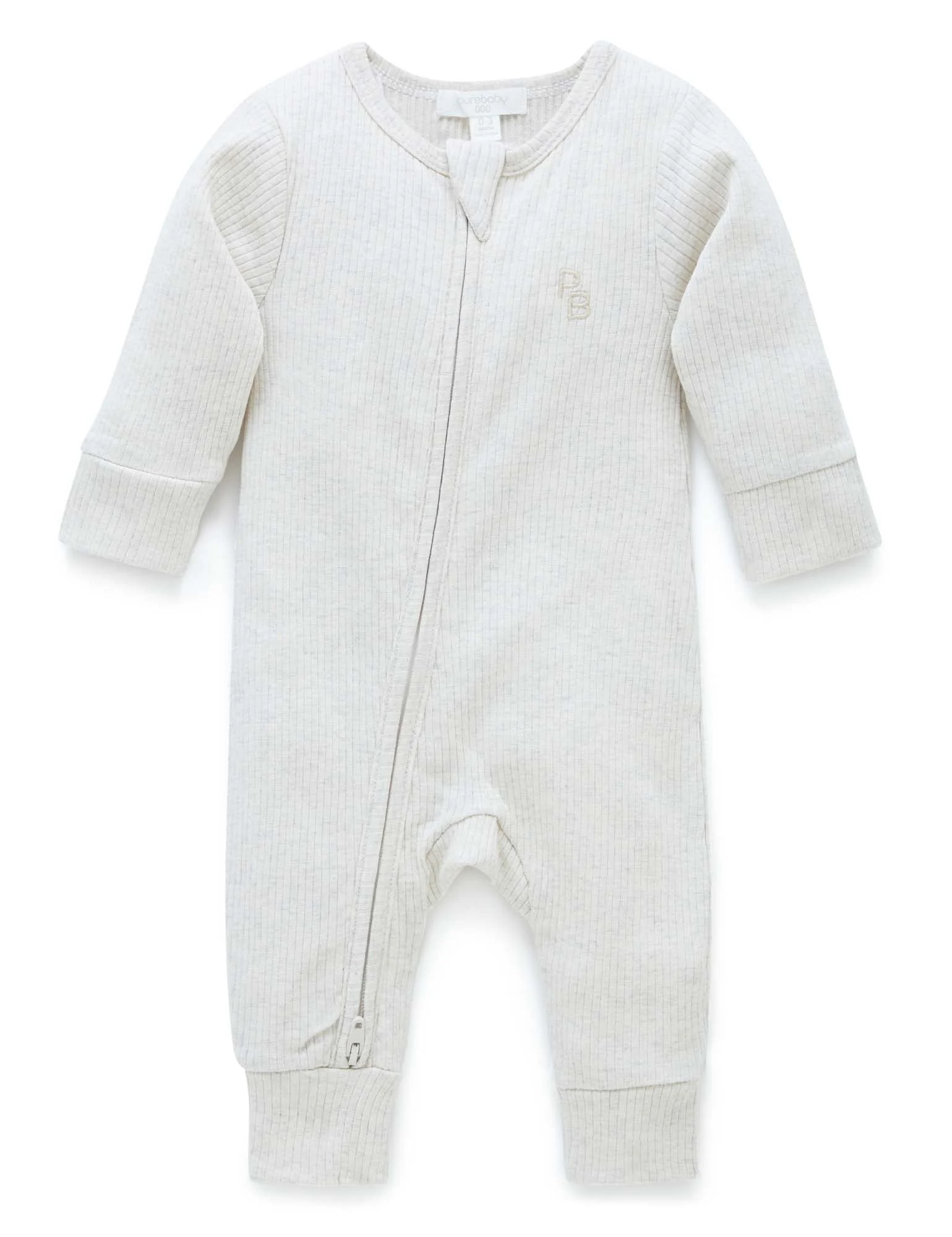 WheatRib Zip Growsuit
