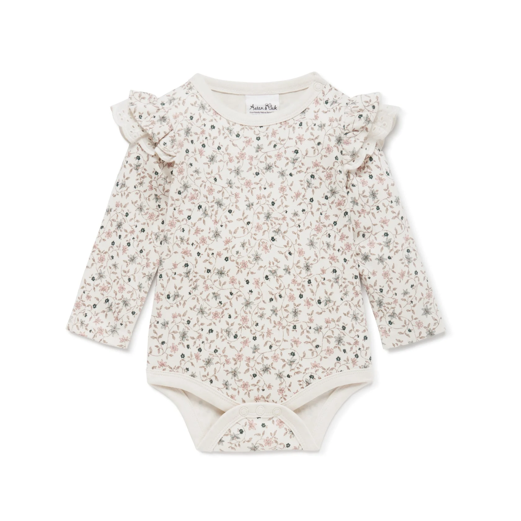 Winter Floral Flutter Onesie