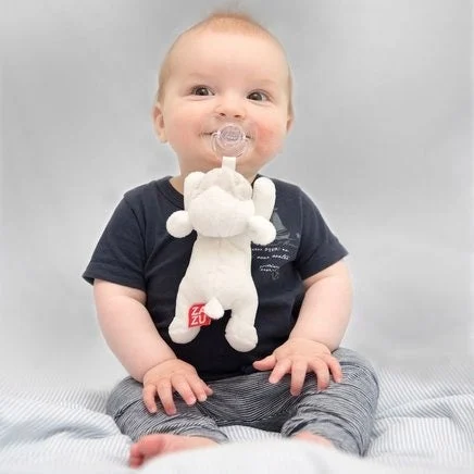 Zazu Pacifier Holder- Lizzy White