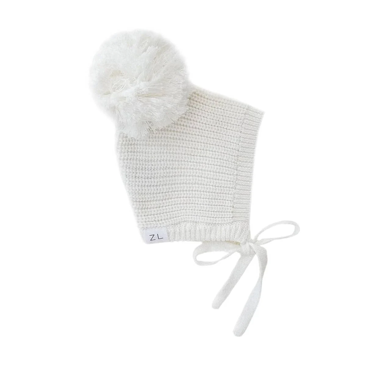 Ziggy Lou Knit Bonnet - Milk Pom Pom